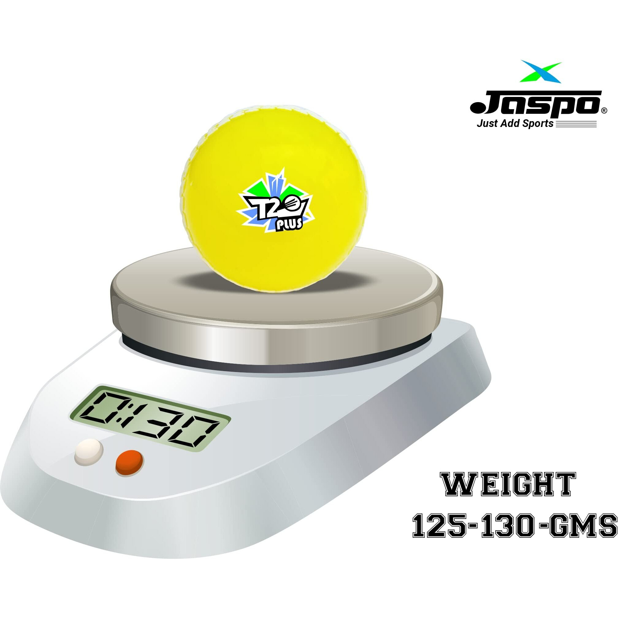 jaspo Synthetic Rubber T-20 Plus Practice Cricket Ball/Wind Balls (125-130 Gms) For - Indoor & Outdoor Street & Beach Cricket (Pack Of 6) (Yellow)