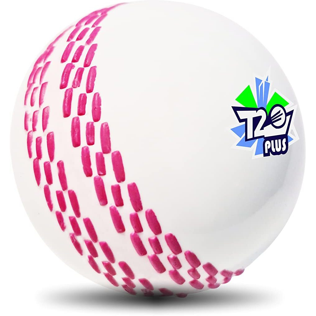 jaspo Synthetic Rubber T-20 Plus Practice Cricket Ball/Wind Balls (125-130 Gms) For - Indoor & Outdoor Street & Beach Cricket (White)