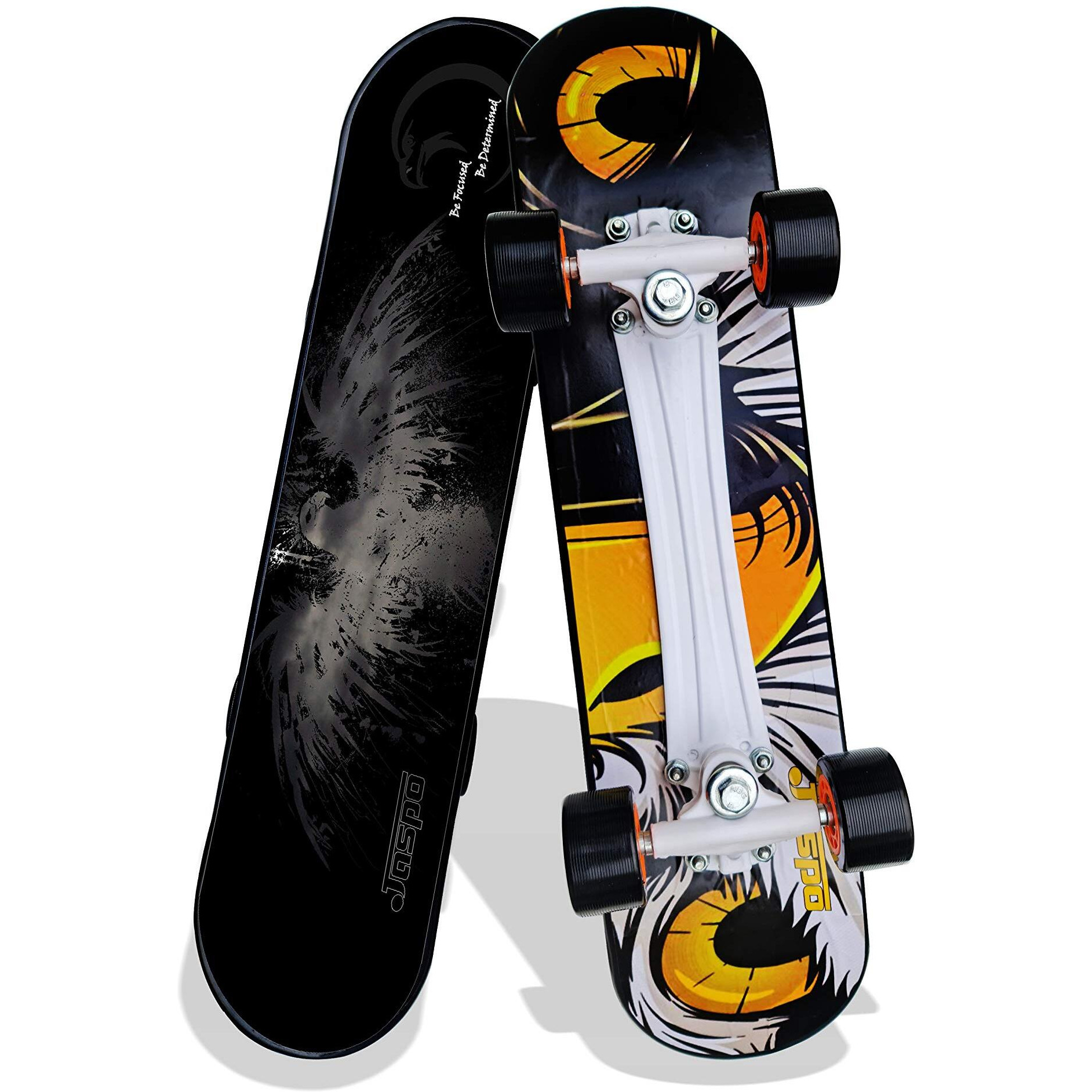 Jaspo Power Kids 26  Inches Skateboard For Beginners Boys & Girls (6 Years & Above) (Skateboards) - Vinyl, Black