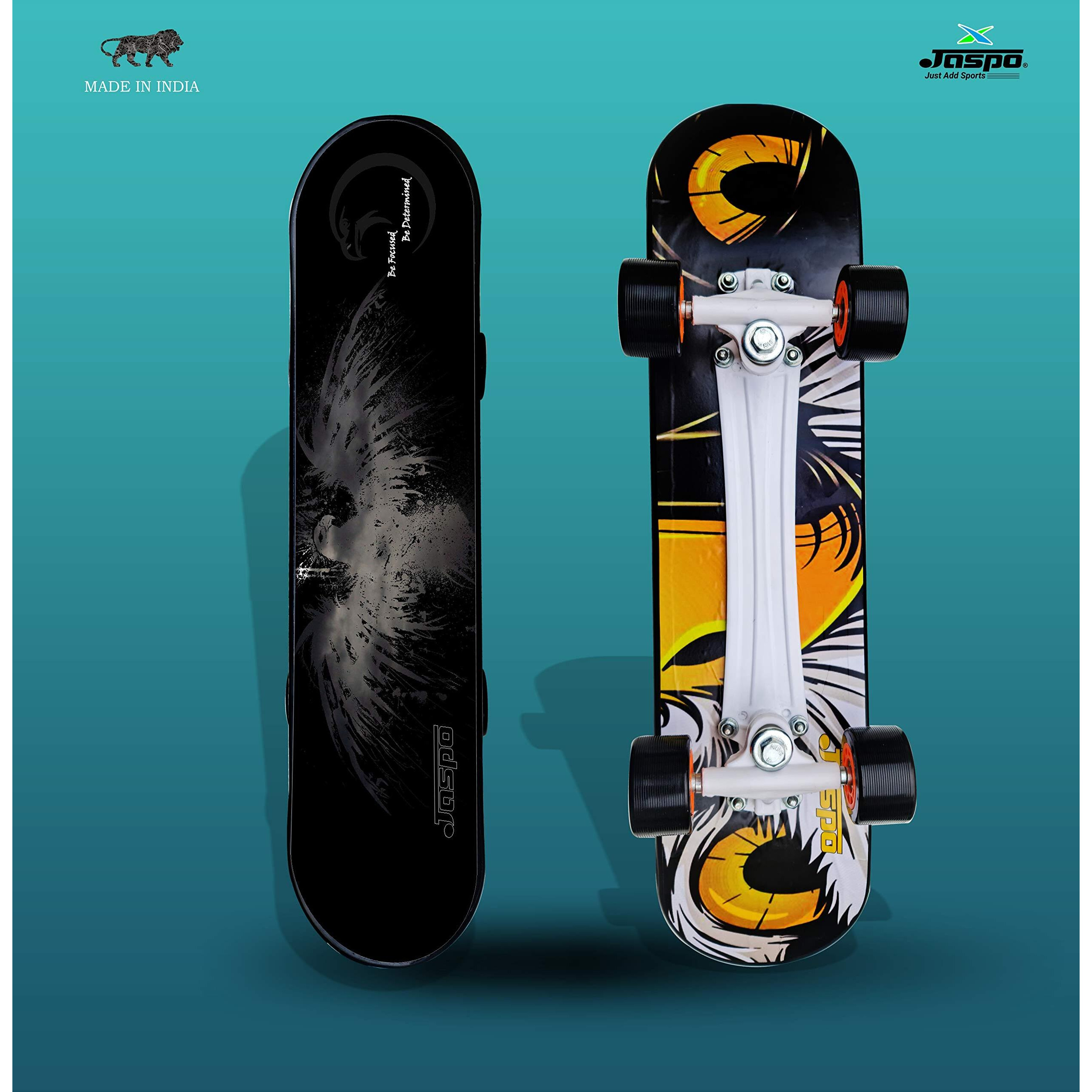 Jaspo Power Kids 26  Inches Skateboard For Beginners Boys & Girls (6 Years & Above) (Skateboards) - Vinyl, Black
