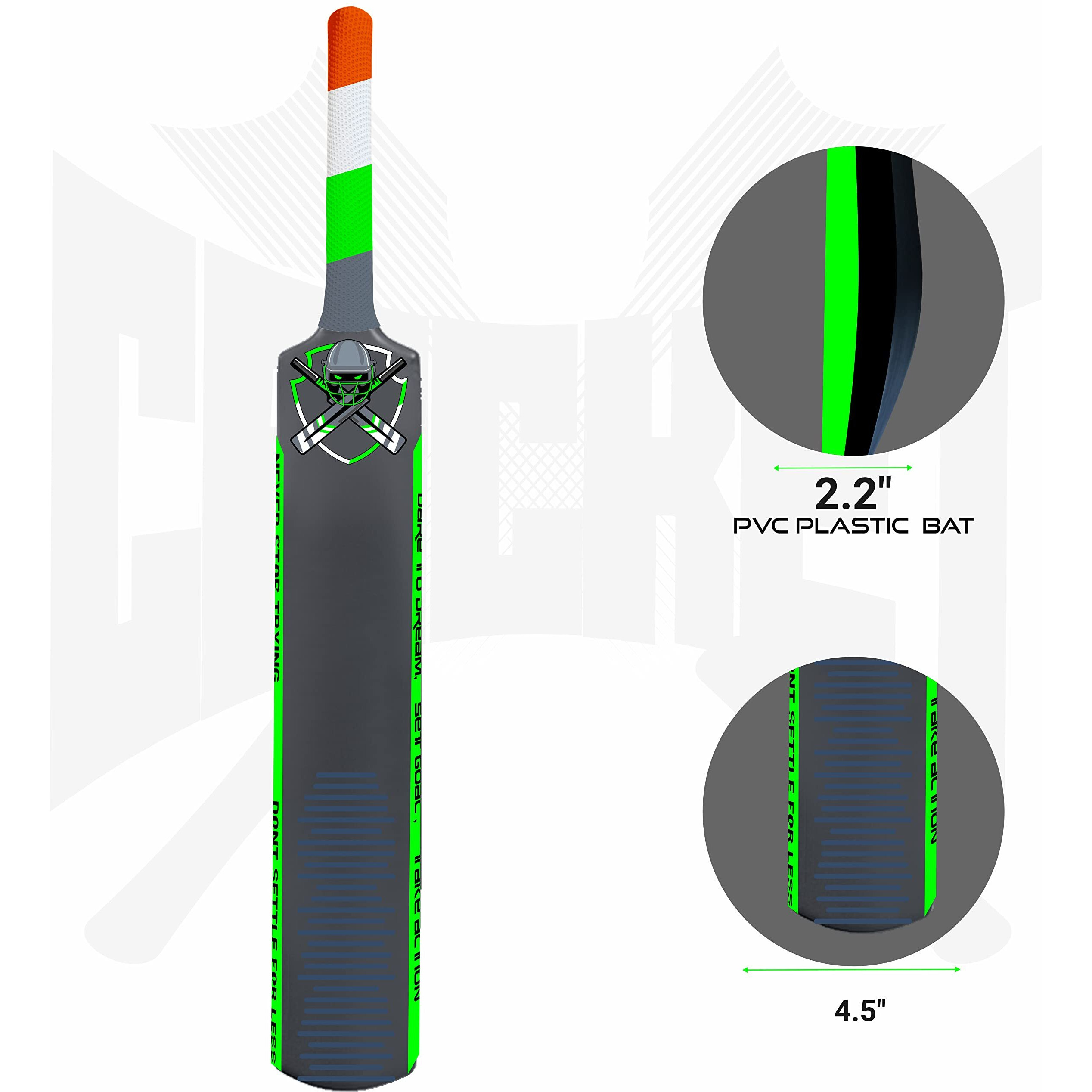 Jaspo Plastic Cricket Full Size Bat (34 X 4.5 inch) for All Age Groups (CRIC-Holic BAT)