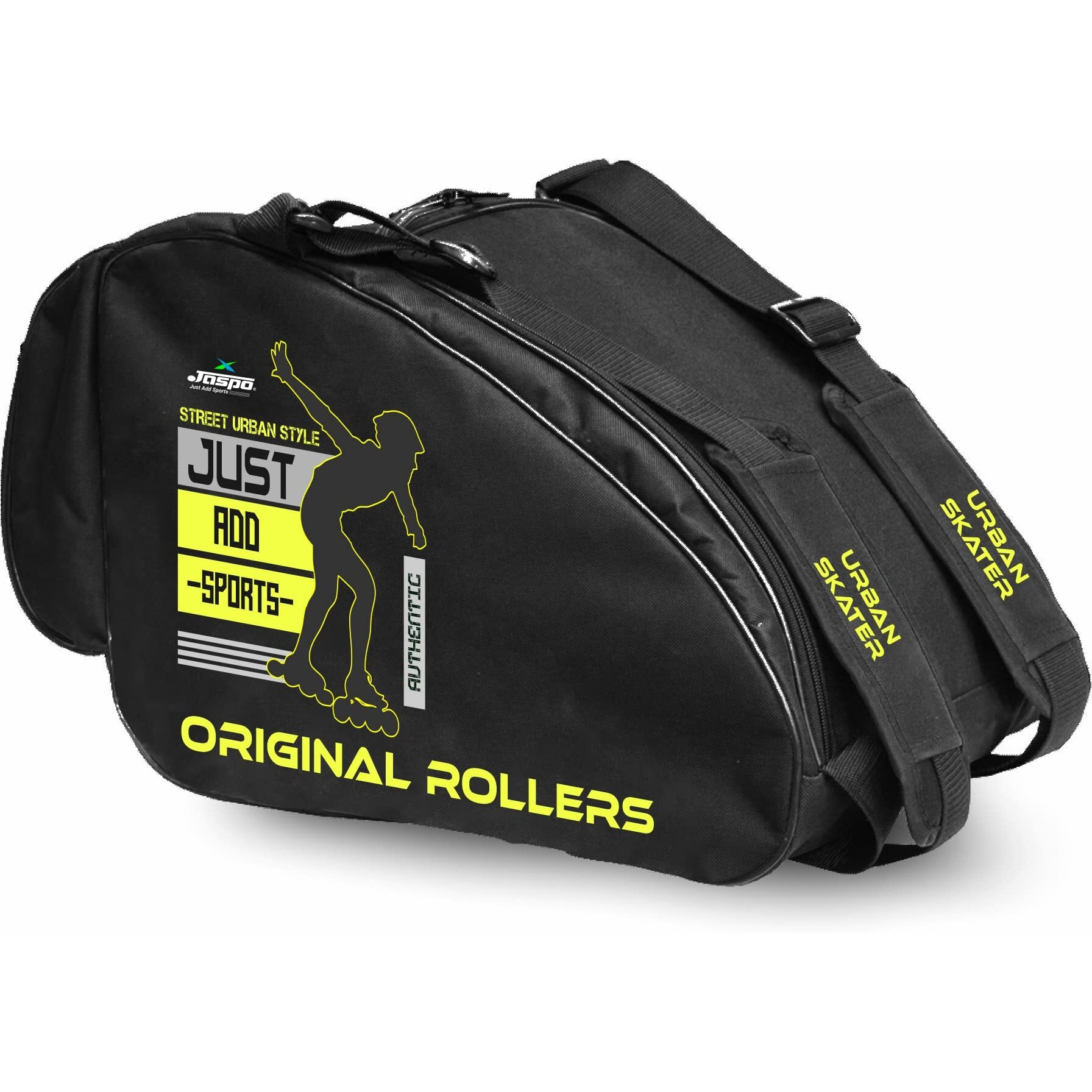 Jaspo Roller Skates,Inline Skates,Quad Skating Bag (12X11X9) Inch (Grey Yellow) - Unisex
