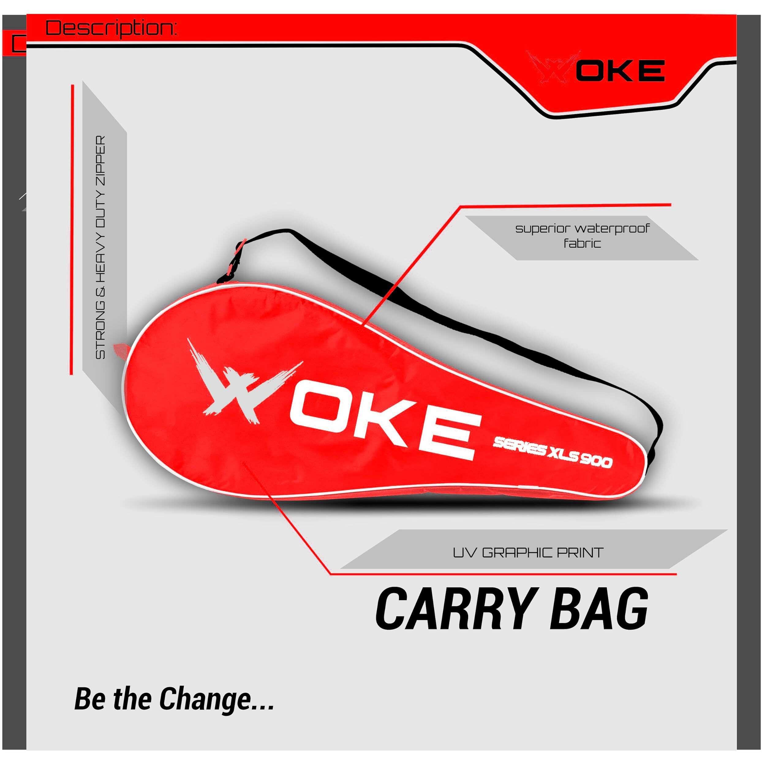 Woke XLS900 Badminton Racket Set Oval Aluminum Head Shape, high Tempered Steel Shape with Free 3 Birdie Feather Shuttlecocks,with String Tension, Suitable for All Ages Youth and Adults (RED)