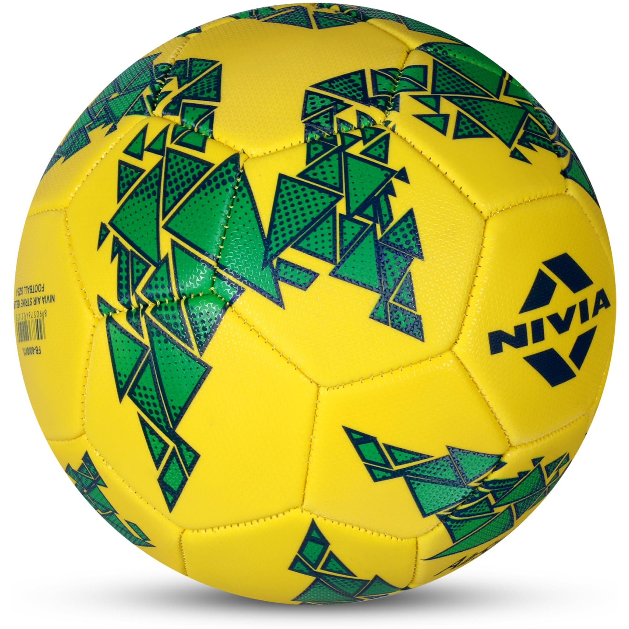 Nivia Air Strike Football, 32 Panel, Foamed PVC Stitched, Grassy Ground Hobby Playing Football, Football for Men and Women, Size -5 (Yellow)