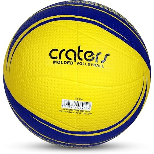Nivia Crater Volleyball with Ball Pump Volleyball - Size 4 (Pack of 2, Yellow/Blue)