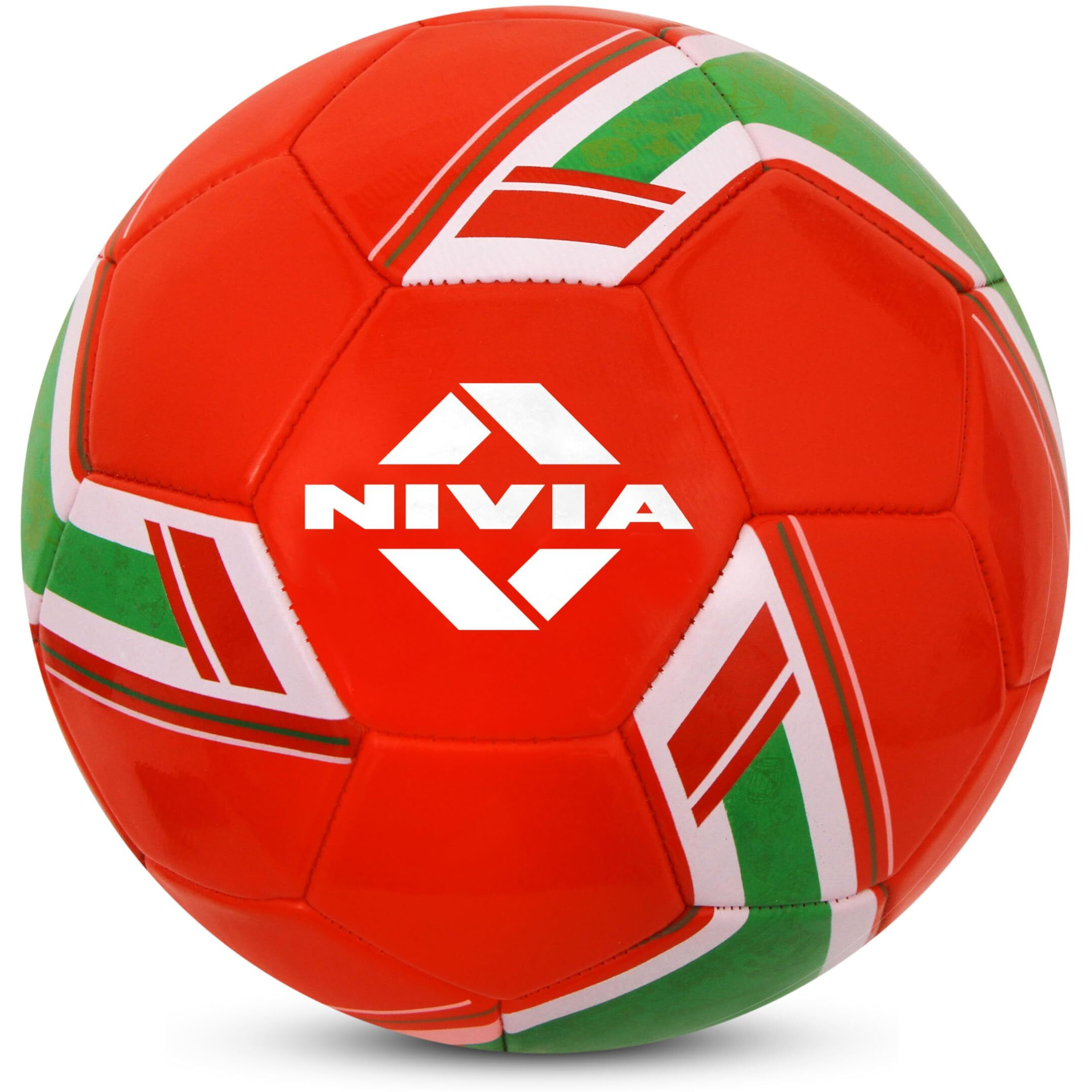 Nivia Spinner Machine Stitched Football Size -5 with Ball Pump 6  Combo (Portugal)