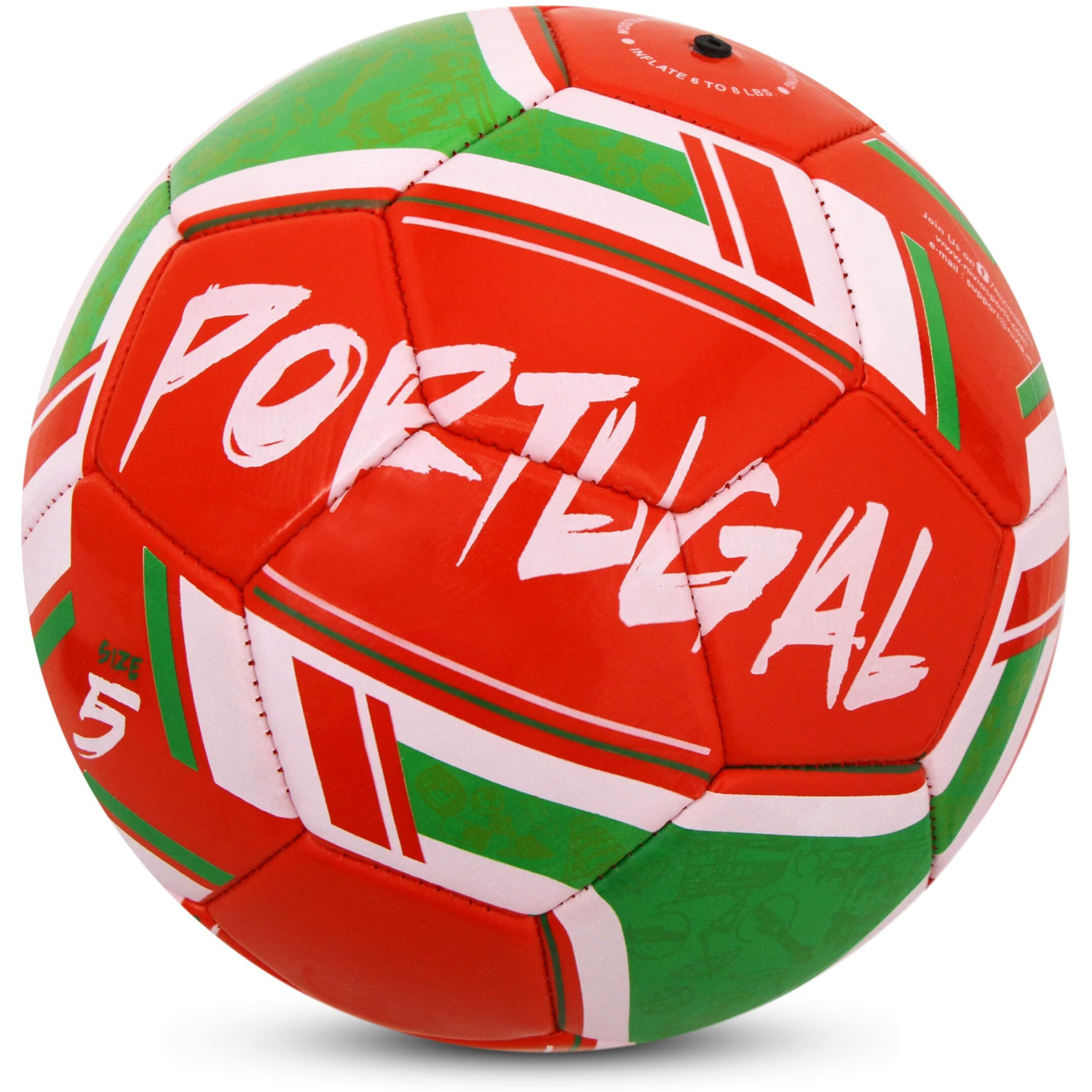 Nivia Spinner Machine Stitched Football Size -5 with Ball Pump 6  Combo (Portugal)