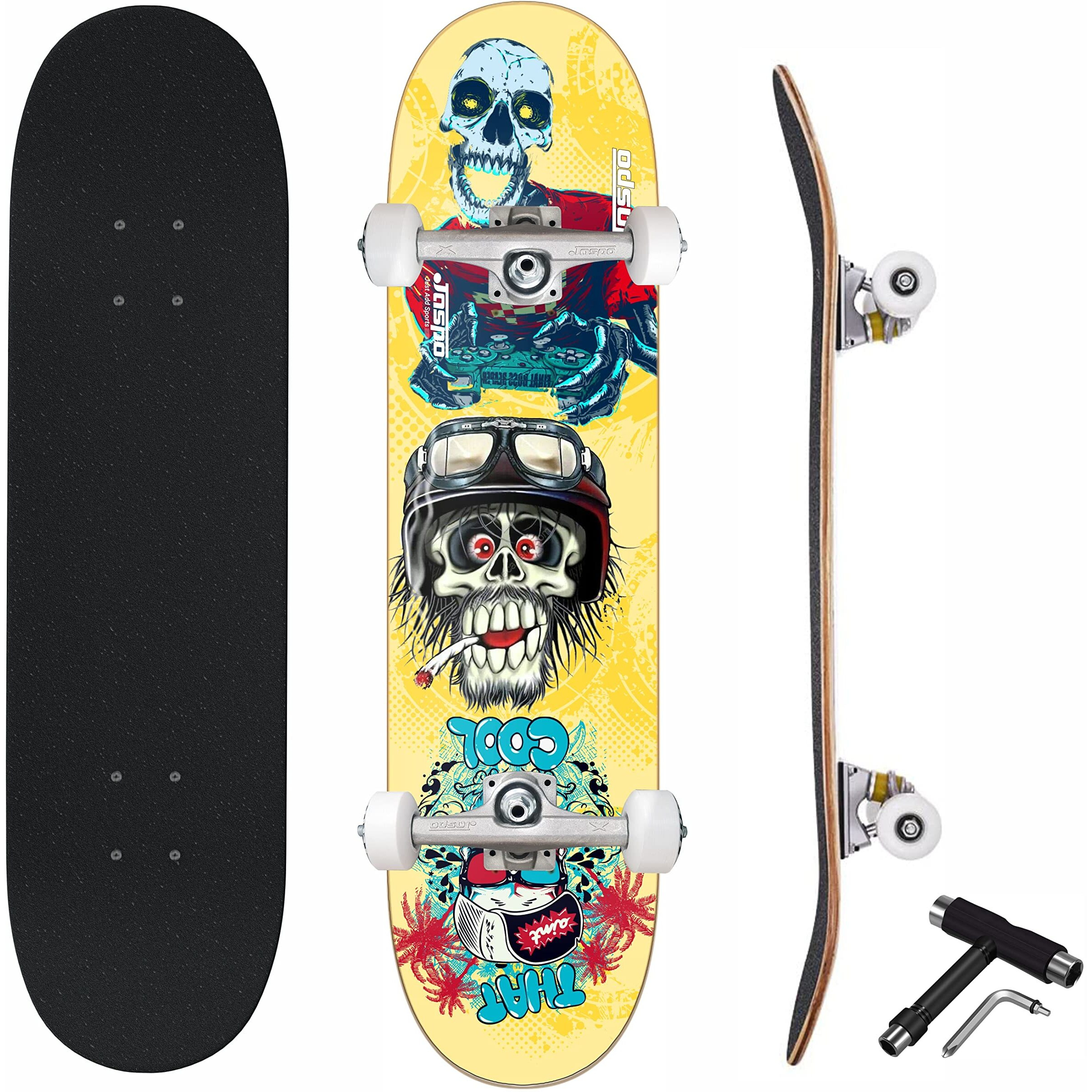 Jaspo Max Penalty 27 x 7  Wooden Skateboard (Orange)