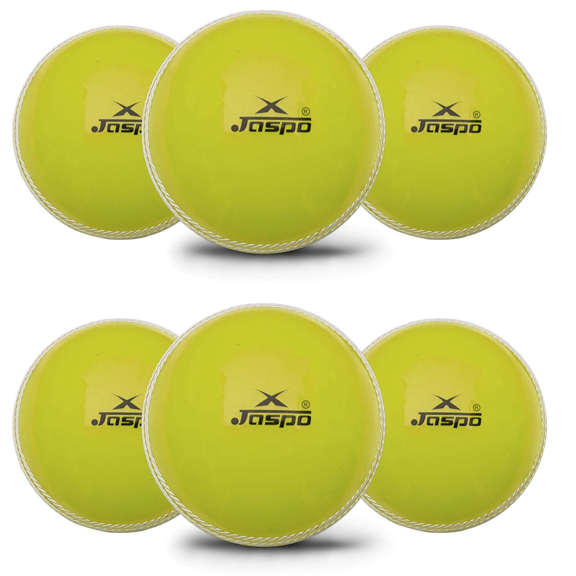 jaspo Polyvinyl Chloride (PVC) T-20 Soft Cricket Ball 110 Gm. Yellow (Pack Of 6)
