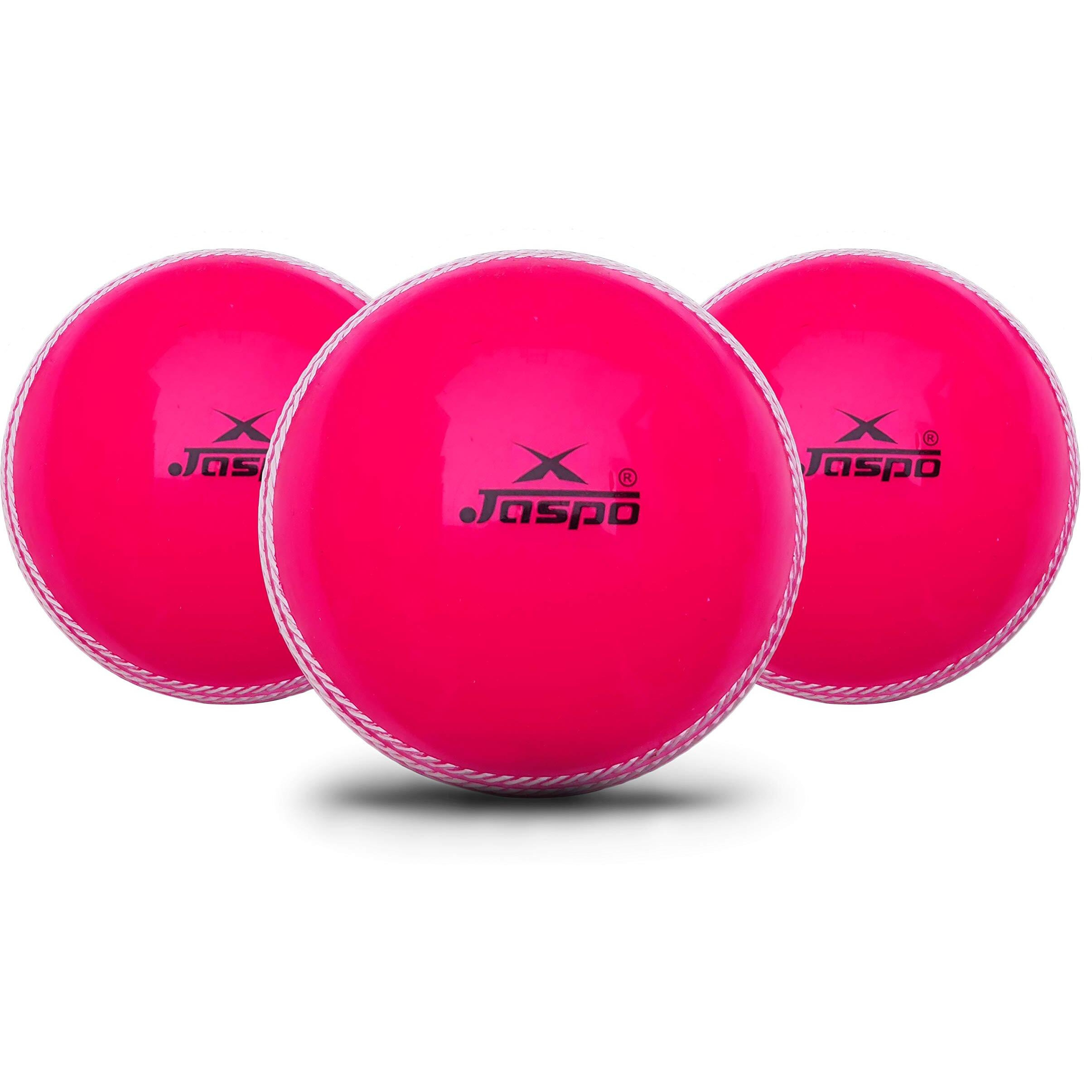 jaspo T-20 PVC Soft Cricket Balls (Pink, 110 gm) - Pack of Three Standard Size