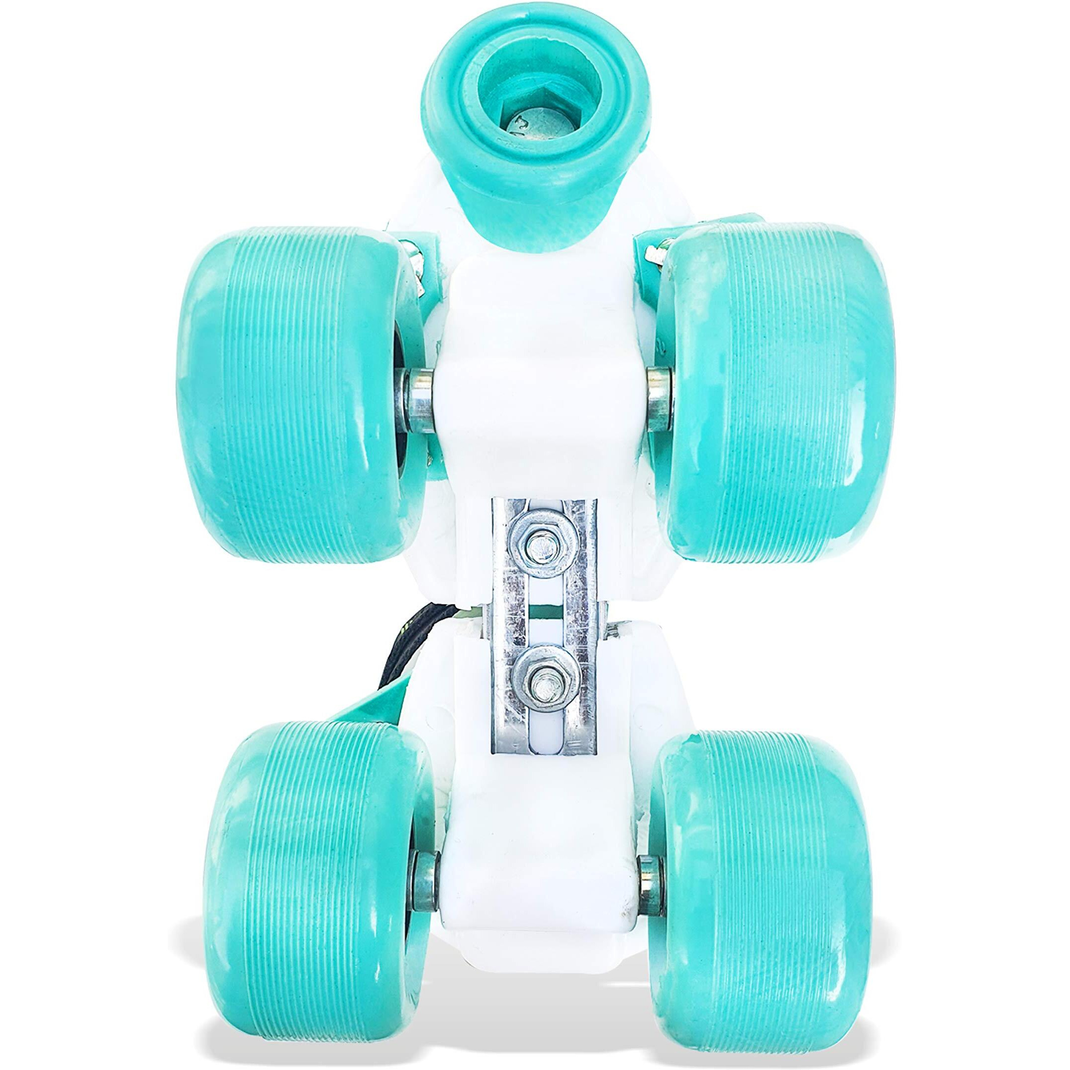 jaspo Unisex G-Force Adjustable Outdoor Wheel Roller Skates (Cyan, Junior (Up To 5 Years Age Group)