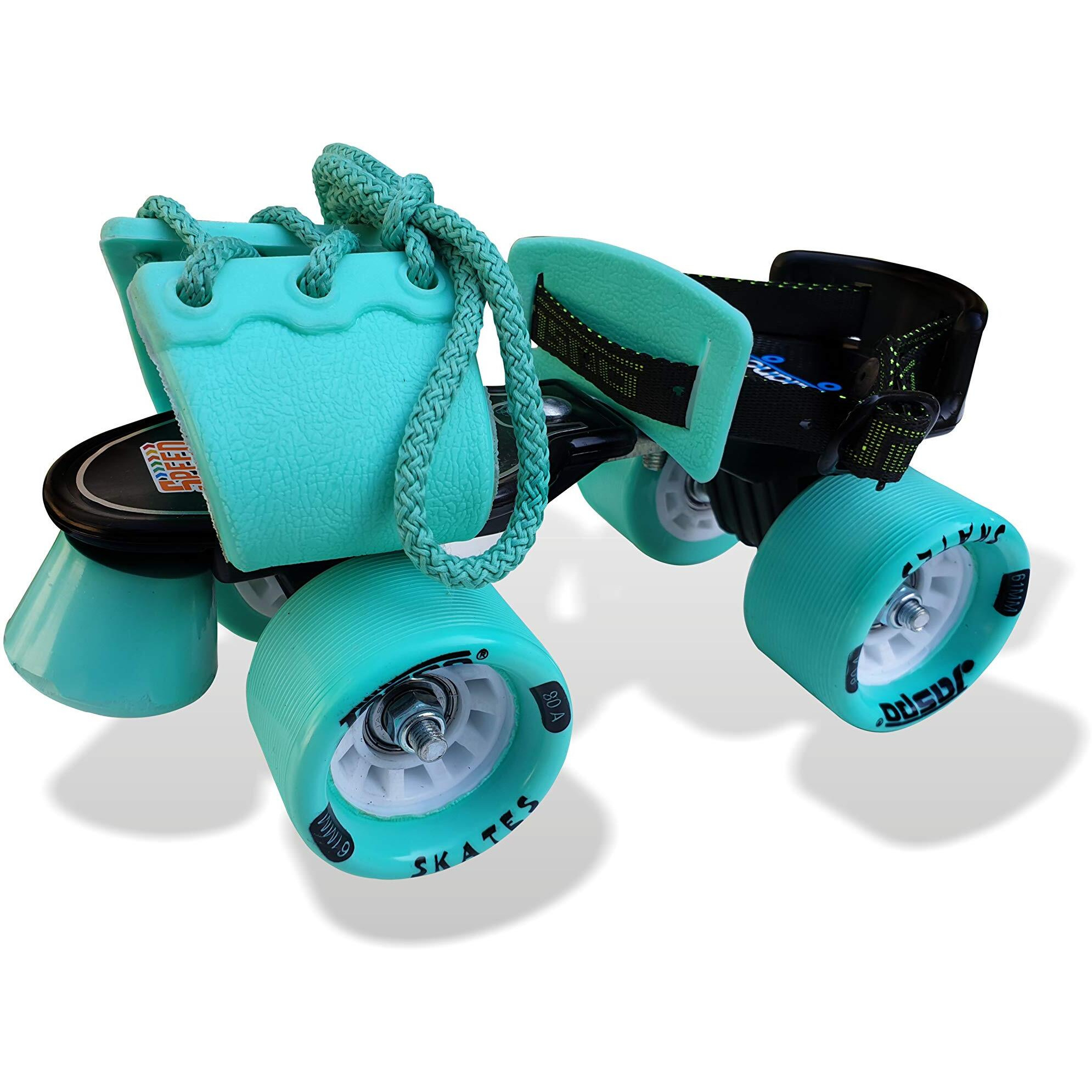 Jaspo G-Force Adjustable Roller Skates (Cyan, Senior (6-14 Years Age Group))