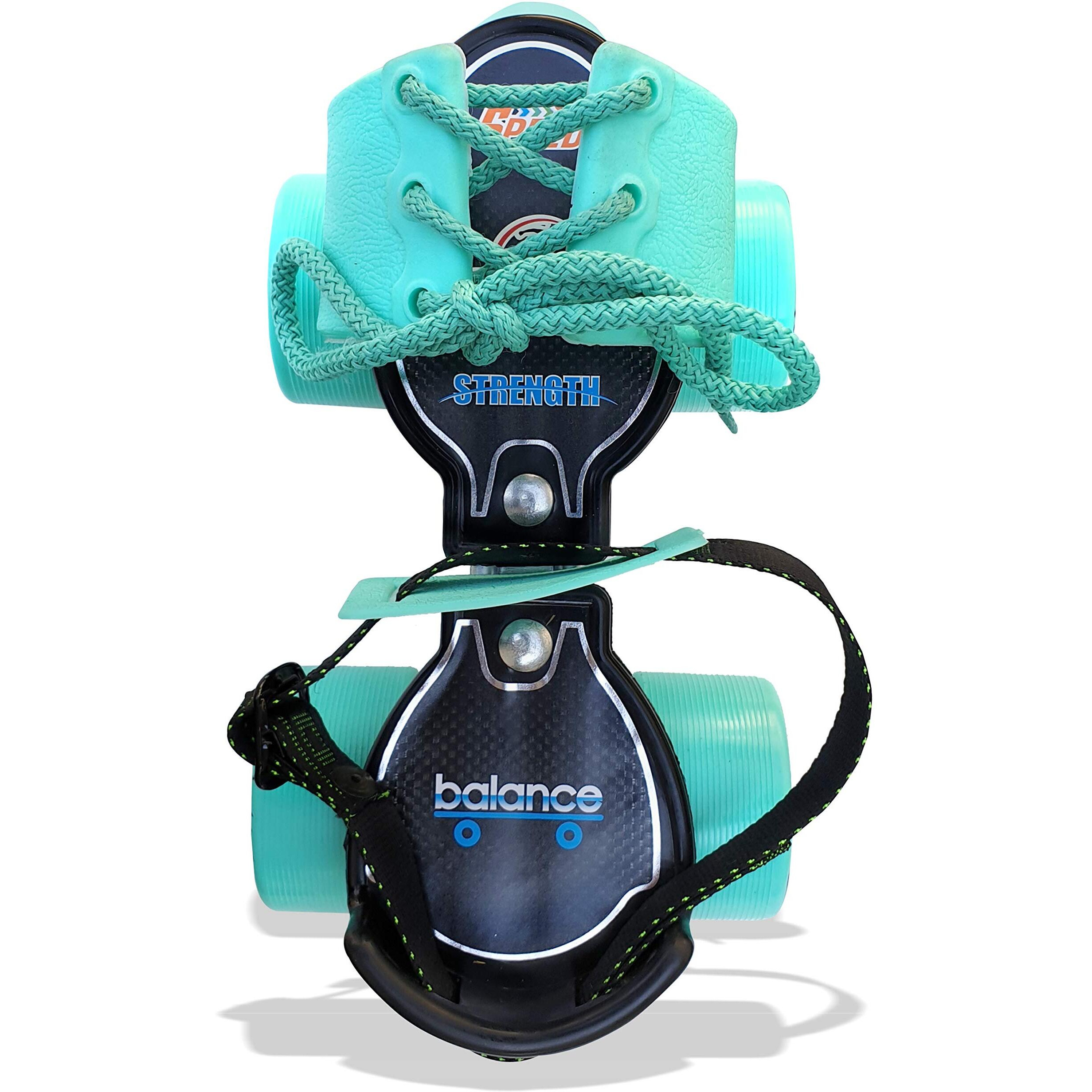 Jaspo G-Force Adjustable Roller Skates (Cyan, Senior (6-14 Years Age Group))
