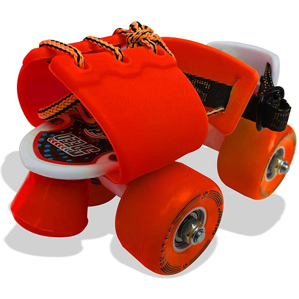 jaspo Unisex G-Force Junior Adjustable Outdoor Wheel Roller Skates Orange (Up To 5 Years Age Group)