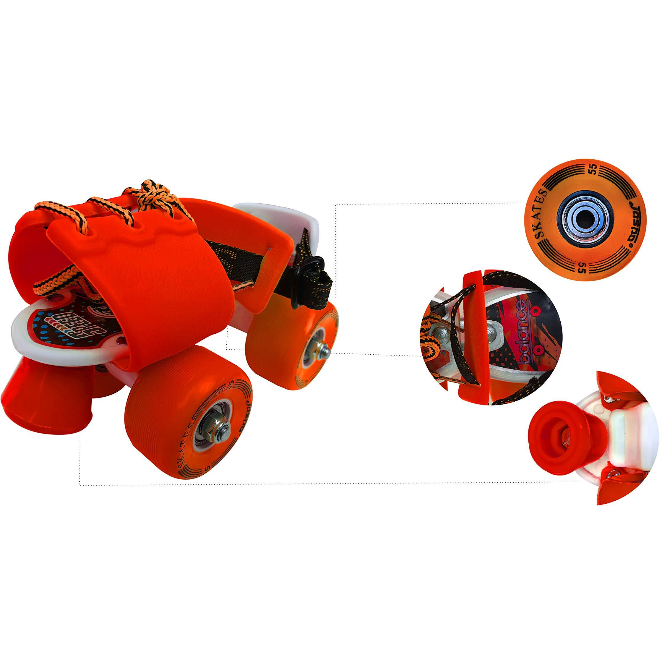 jaspo Unisex G-Force Junior Adjustable Outdoor Wheel Roller Skates Orange (Up To 5 Years Age Group)