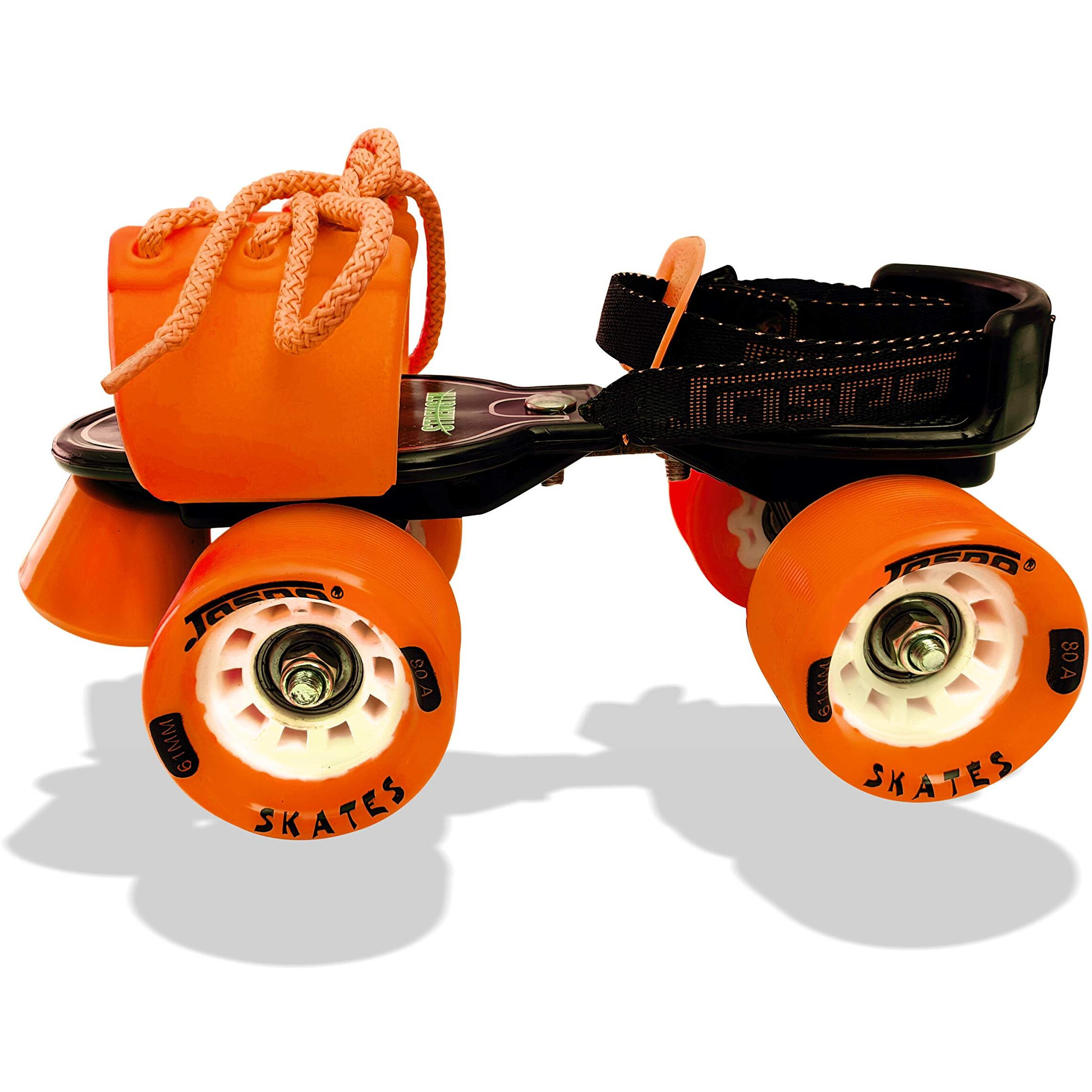 jaspo Unisex G-Force Adjustable Outdoor Wheel Roller Skates (Orange, Senior (6-14 Years Age Group))