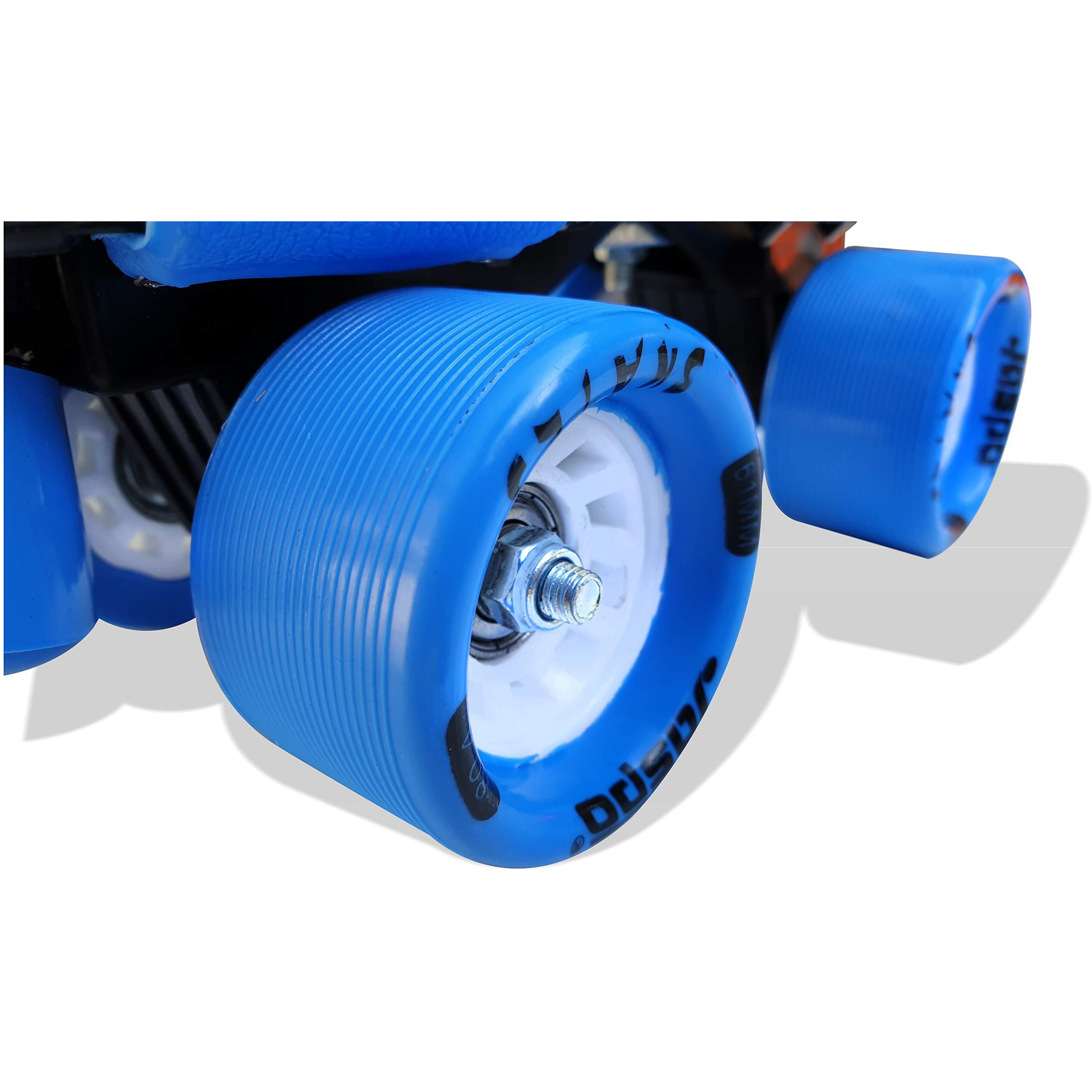 jaspo Kids G-Force Adjustable Senior Roller Skates Outdoor Wheel Blue (6-14 Years Age Group)