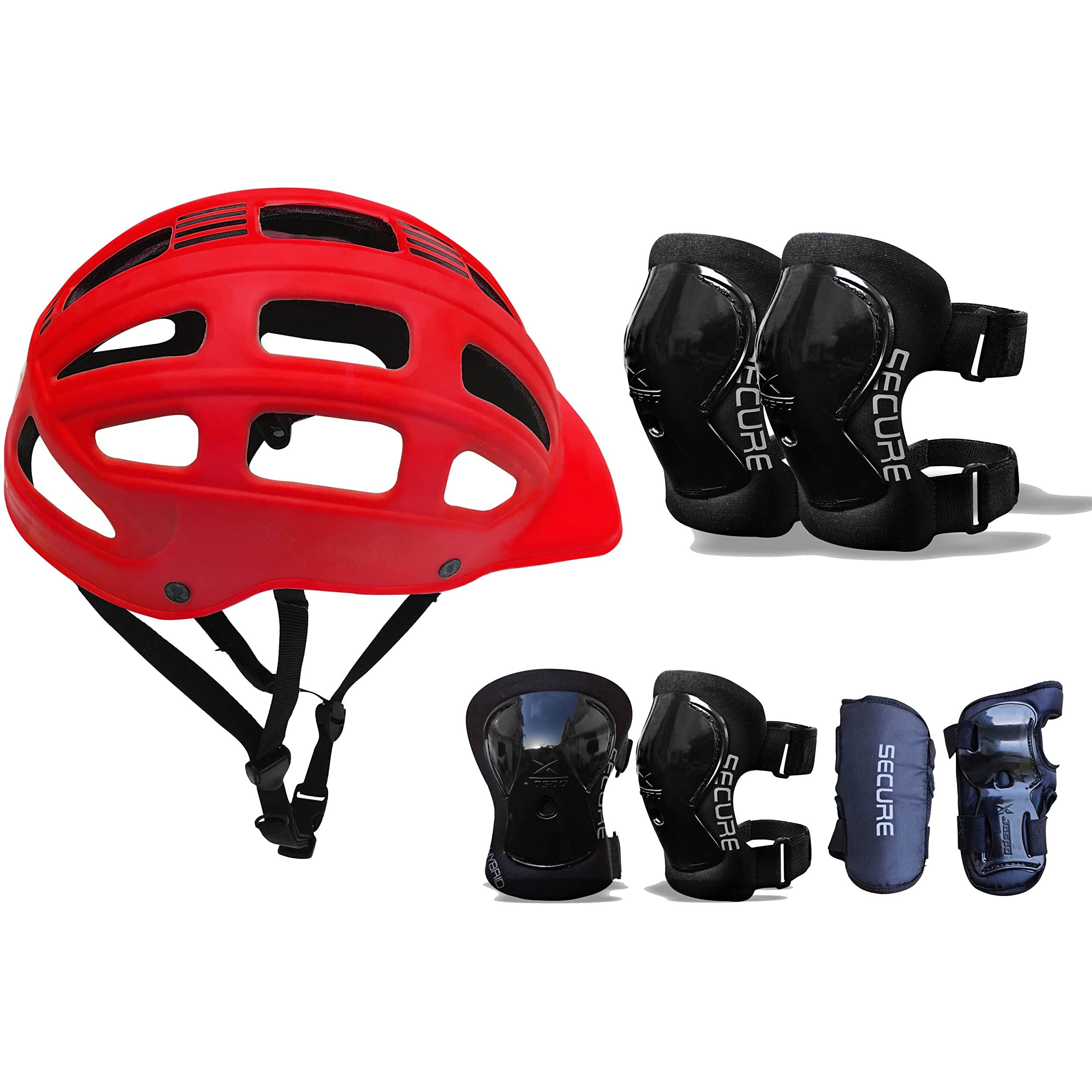 jaspo Plastic Red SX 4 Protective Set (Suitable for Age Group Upto 12 Years Old)