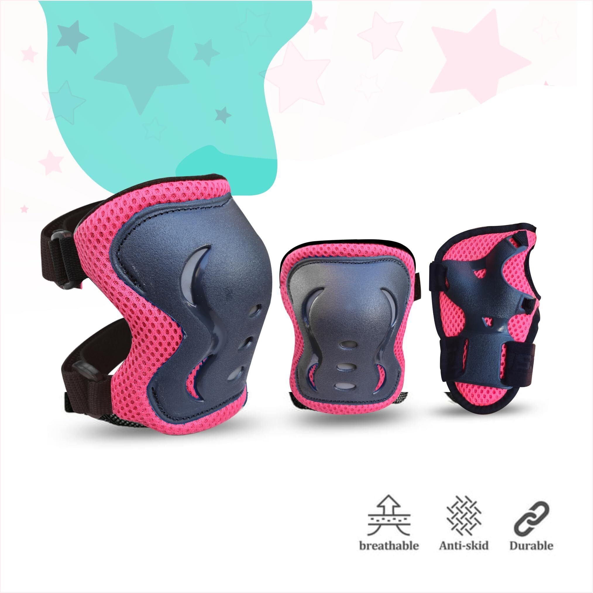 jaspo SX 4 Plastic Protective Set (Suitable for Age Group Upto 12 Years Old)- Pink
