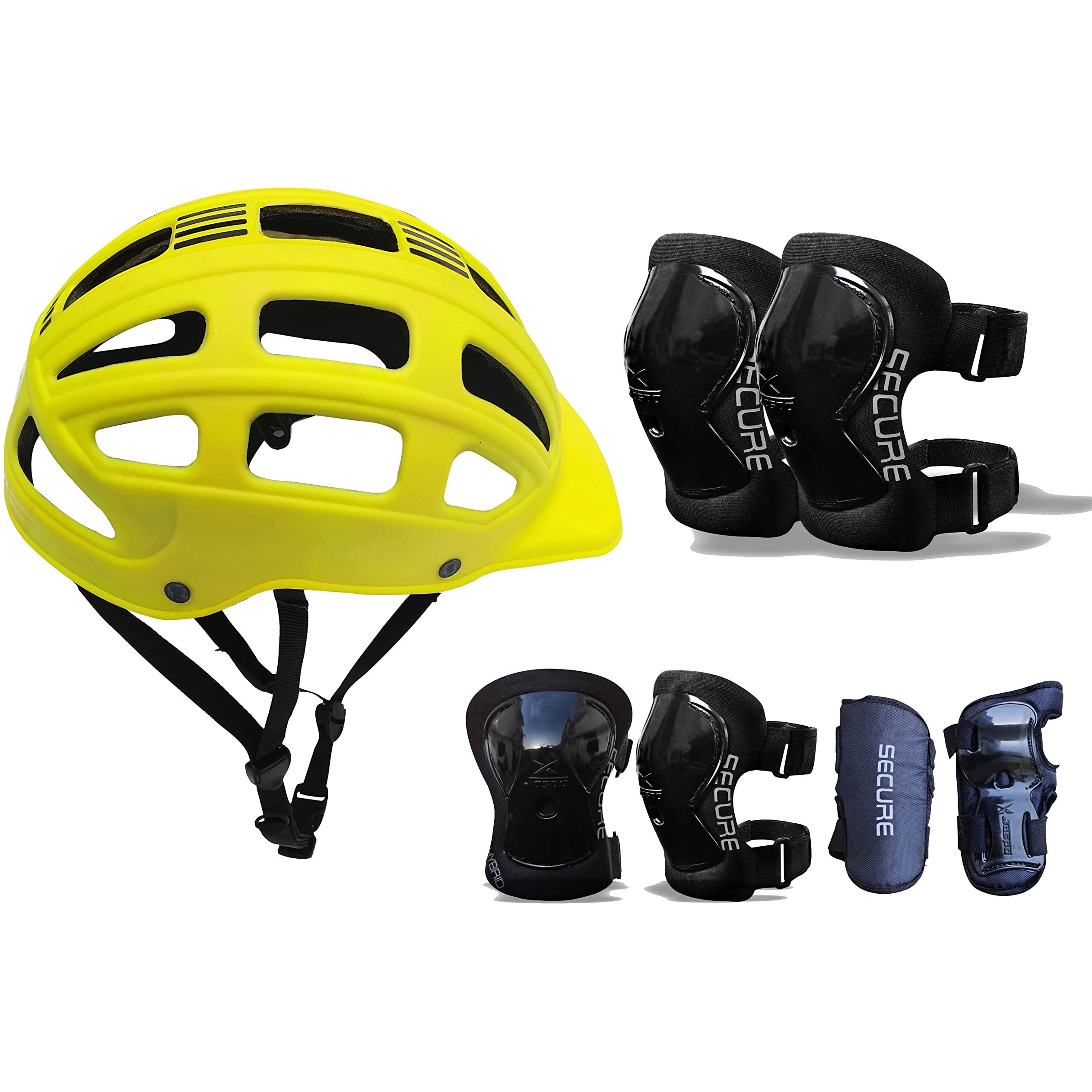 jaspo SX 4 Plastic Protective Set Suitable for Age Group Upto 12 Years Old (Yellow)