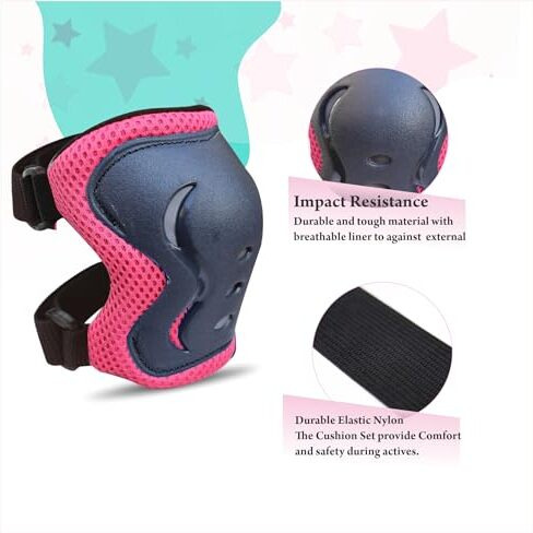 jaspo SX 4 Plastic Protective Set Suitable for Age Group Upto 12 Years Old (Pink)