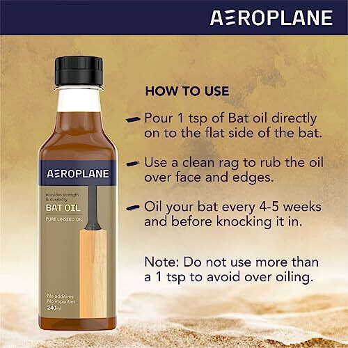Aeroplane - Falcon - Bat Oil - Used to Protect, Increase Durability and Strengthen Cricket Bat | 100 ML