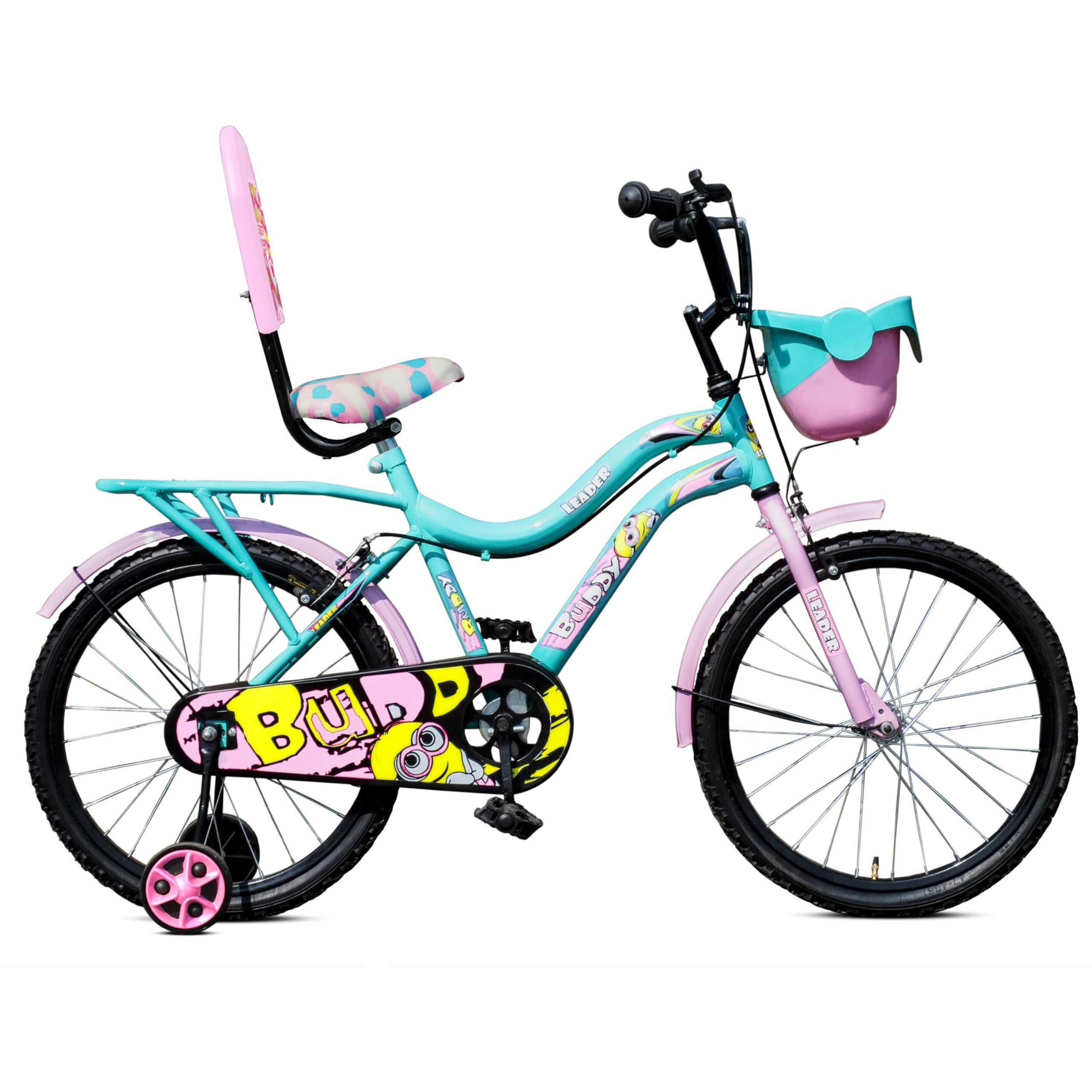 Leader Buddy 16T Sea Green/Light Pink Colour Cycle for Kids/Age Group 5-8 Years