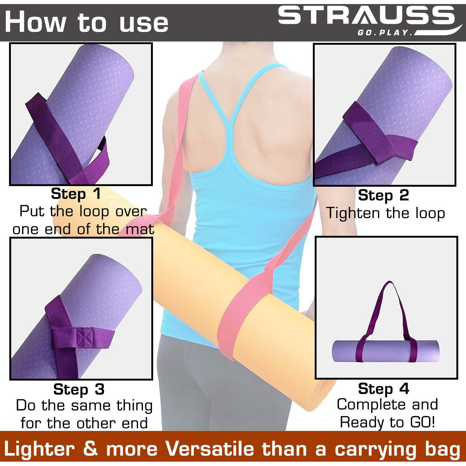 STRAUSS Yoga Mat Strap (Purple)