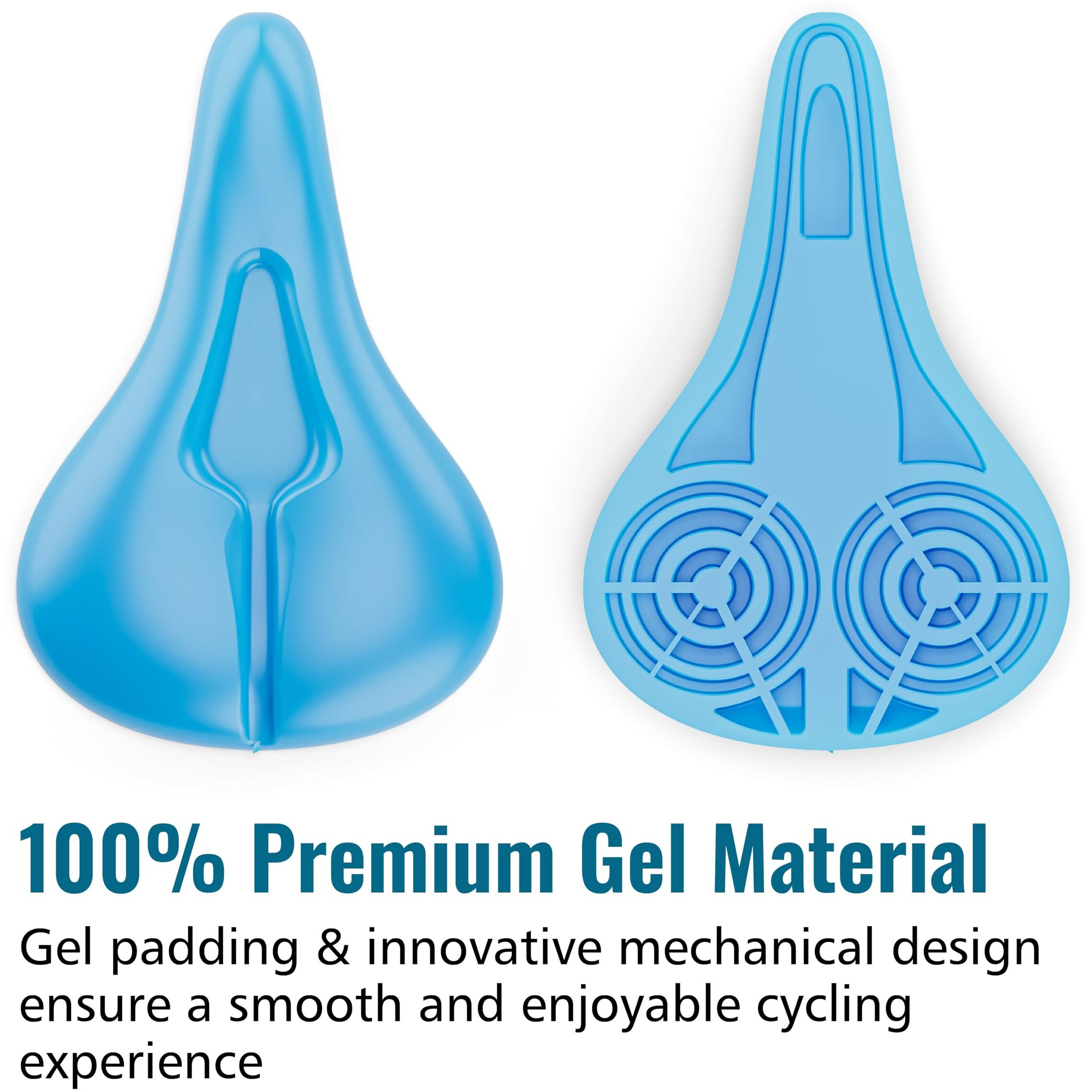 GELRIDE Advanced Gel Bicycle Saddle Seat Cushion Cover for Indoor Outdoor Cycling, Exercise Cycle - Soft and Washable, 100% Gel Material, Made in India