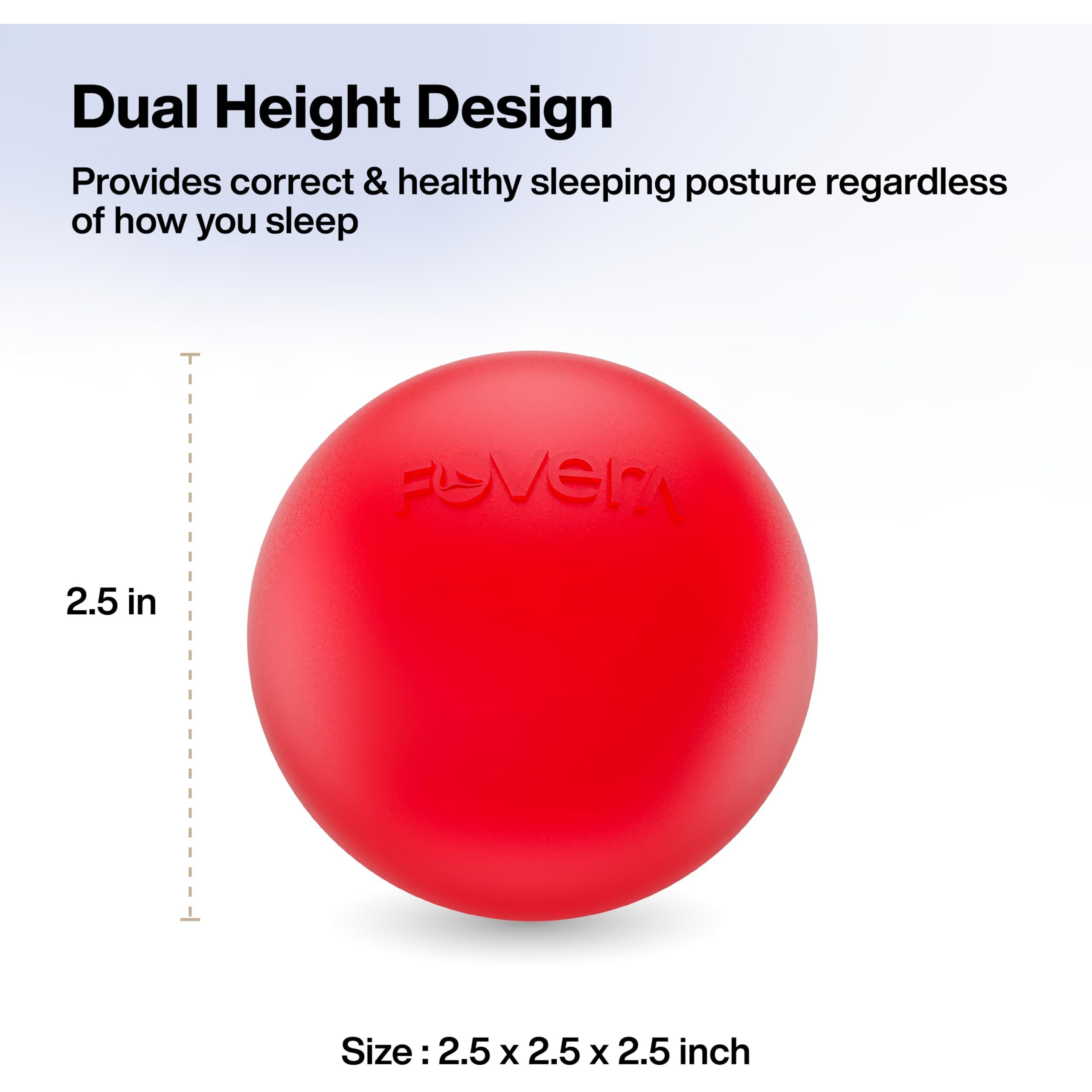 FOVERA Stress Relief MEDIUM Resistance Ball (1 pcs) for Hand Therapy, Exercise, Arthritis, Finger, Wrist, Carpal Tunnel, Pain Relief, Grip Exerciser Strengthening (2.5 inch, Red, Medium)