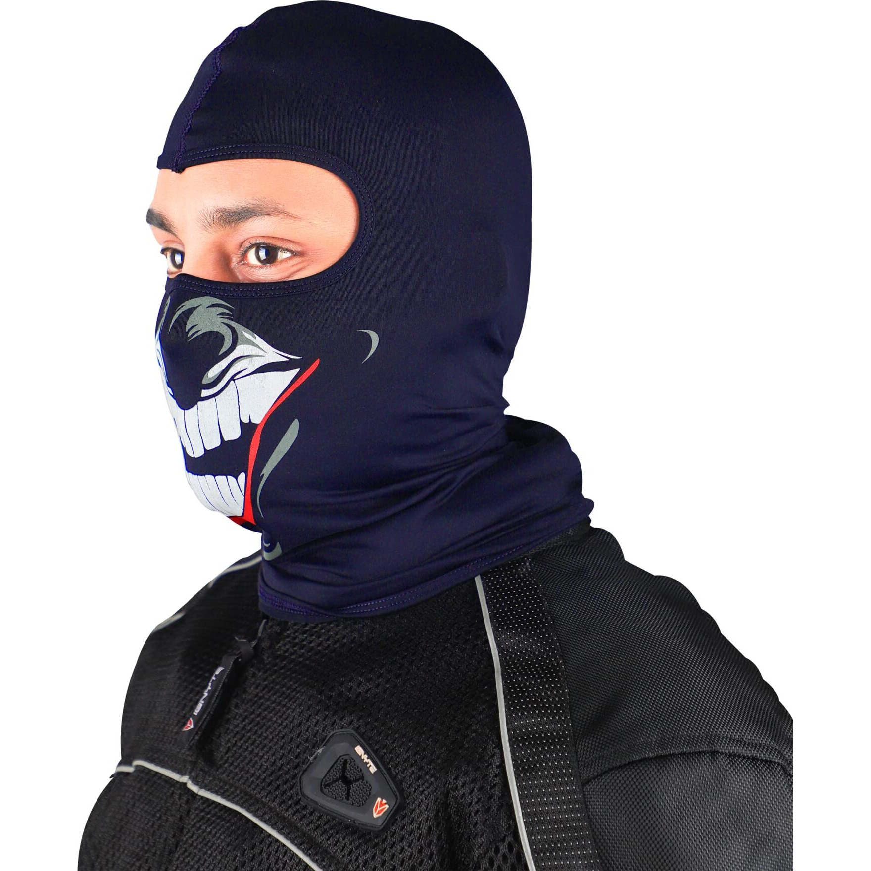Steelbird Soft Lycra Balaclava Most Suitable for Motorcycling, Running, Sports, Head and Face Cover (Clown Blue)
