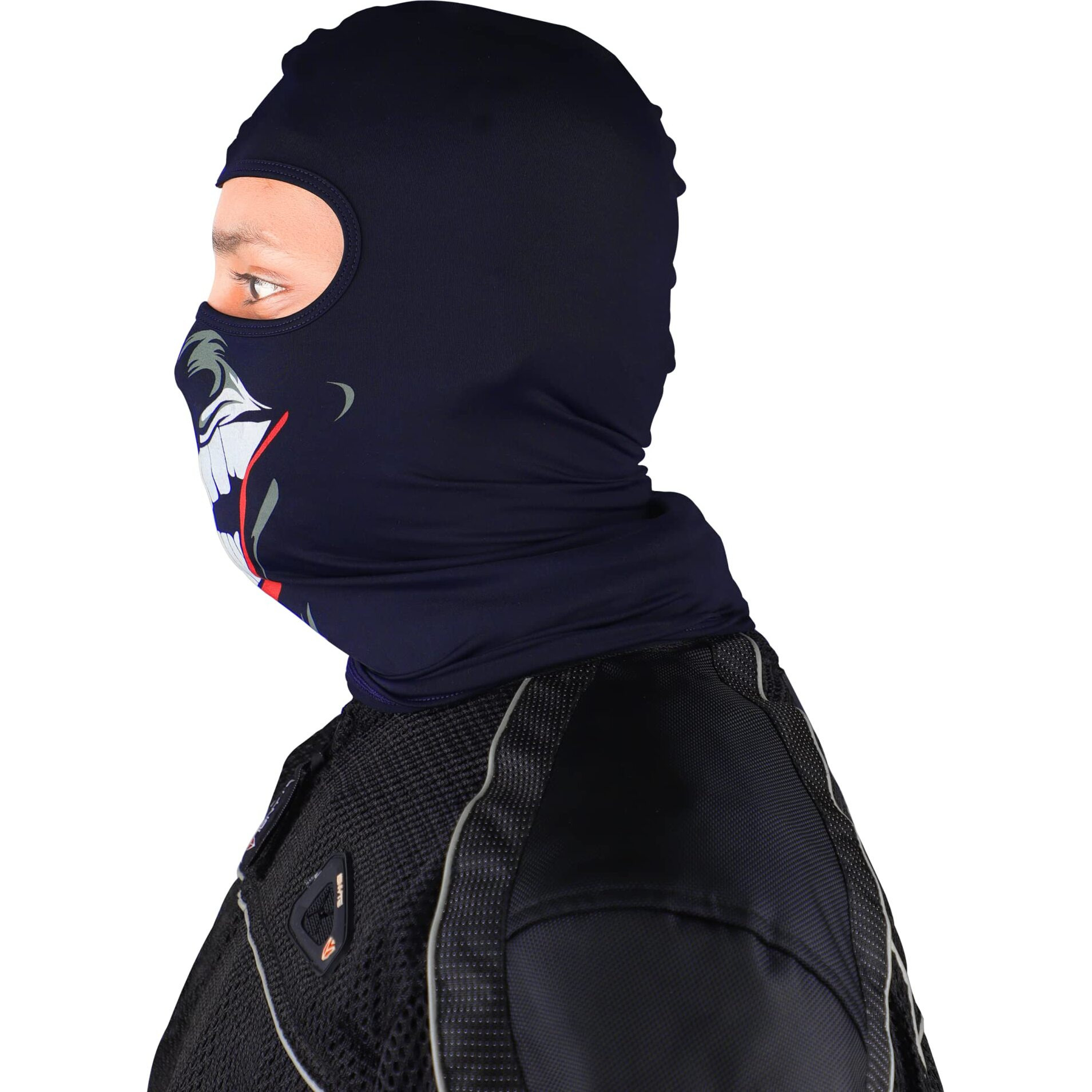 Steelbird Soft Lycra Balaclava Most Suitable for Motorcycling, Running, Sports, Head and Face Cover (Clown Blue)