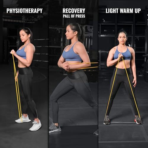 Slovic Yellow Resistance Bands for Workout for Men and Women (1 Year Warranty) Resistance Band Set & Exercise Band for Home Gym Fitness Pull Up Band & Toning Band | Natural and Unbreakable Rubber