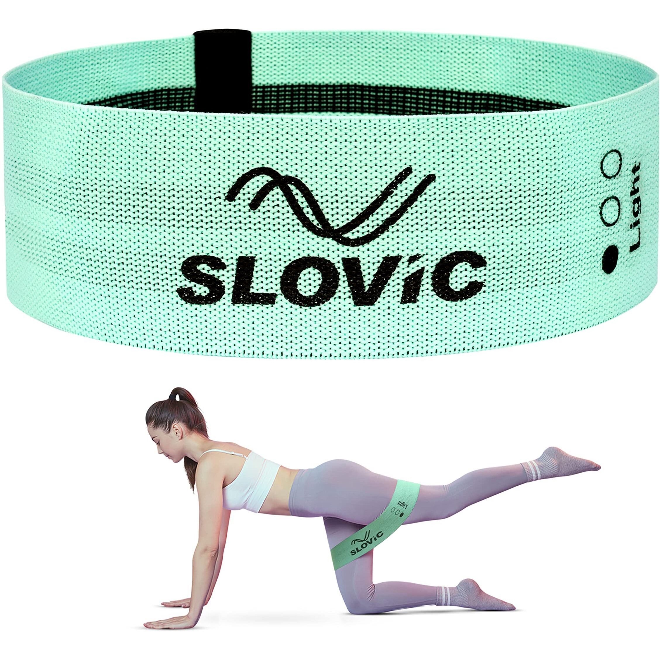 SLOVIC Resistance Bands for Workout for Women with 30+ Workout Guide (10-25 Lbs) Anti Slip Loop Hip Band for Women & Men Mini-Loop Booty Bands for Glutes and Squats Exercise, Suitable for Home & Gym