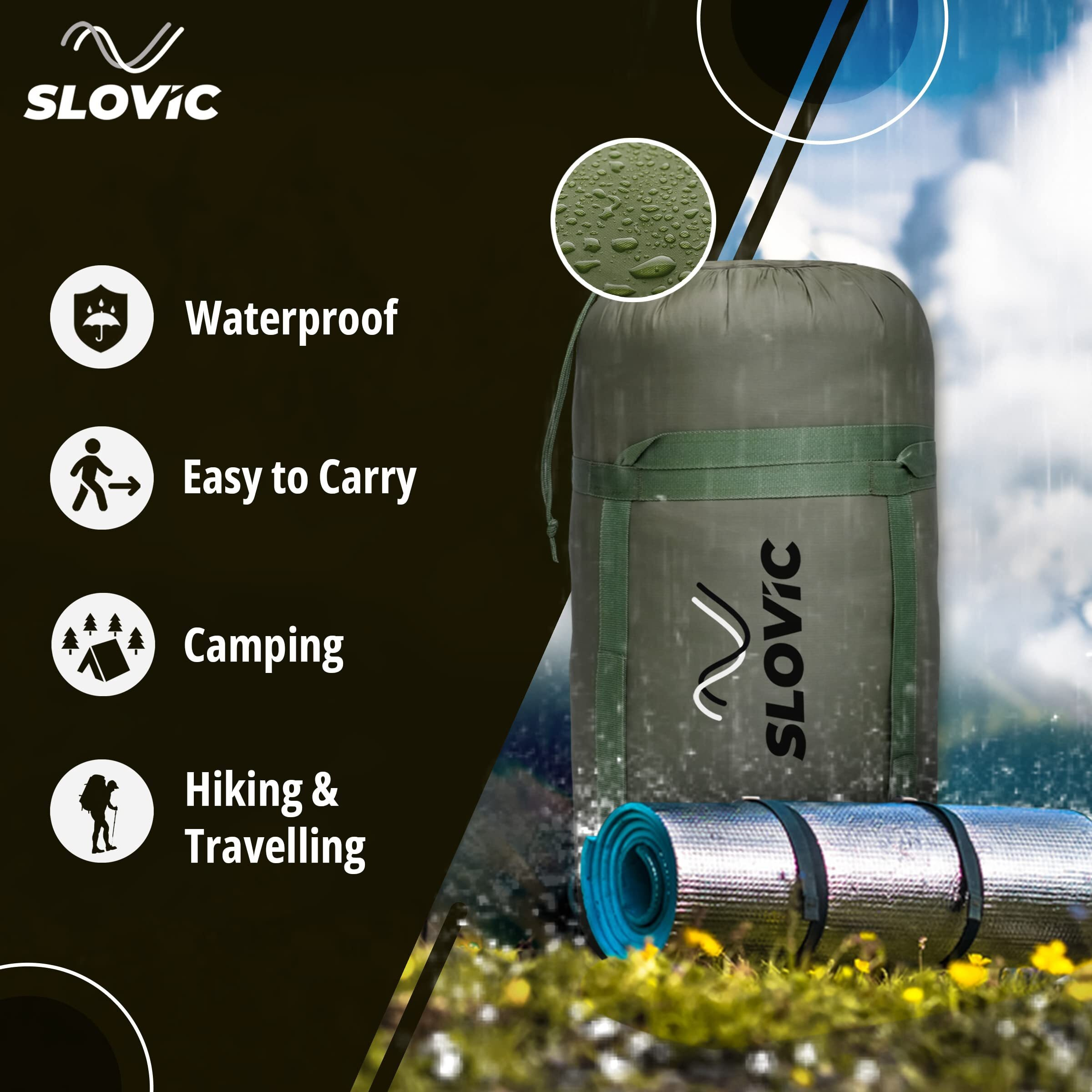 Sleeping Bag for Camping by SLOVIC with Extra Fur Lining for Winters| Up to - 10C | Sleeping Bags for Adults | Army Sleeping Bag | Camping Accessories