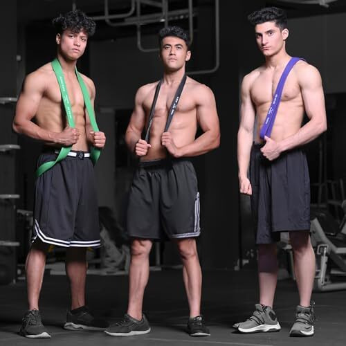 SLOVIC Resistance Bands for Workout for Men and Women (1 Year Warranty) Resistance Band Set & Exercise Band for Home Gym Fitness Pull Up Band & Toning Band | Natural and Unbreakable Rubber