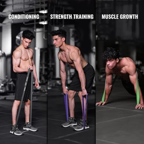 SLOVIC Resistance Bands for Workout for Men and Women (1 Year Warranty) Resistance Band Set & Exercise Band for Home Gym Fitness Pull Up Band & Toning Band | Natural and Unbreakable Rubber