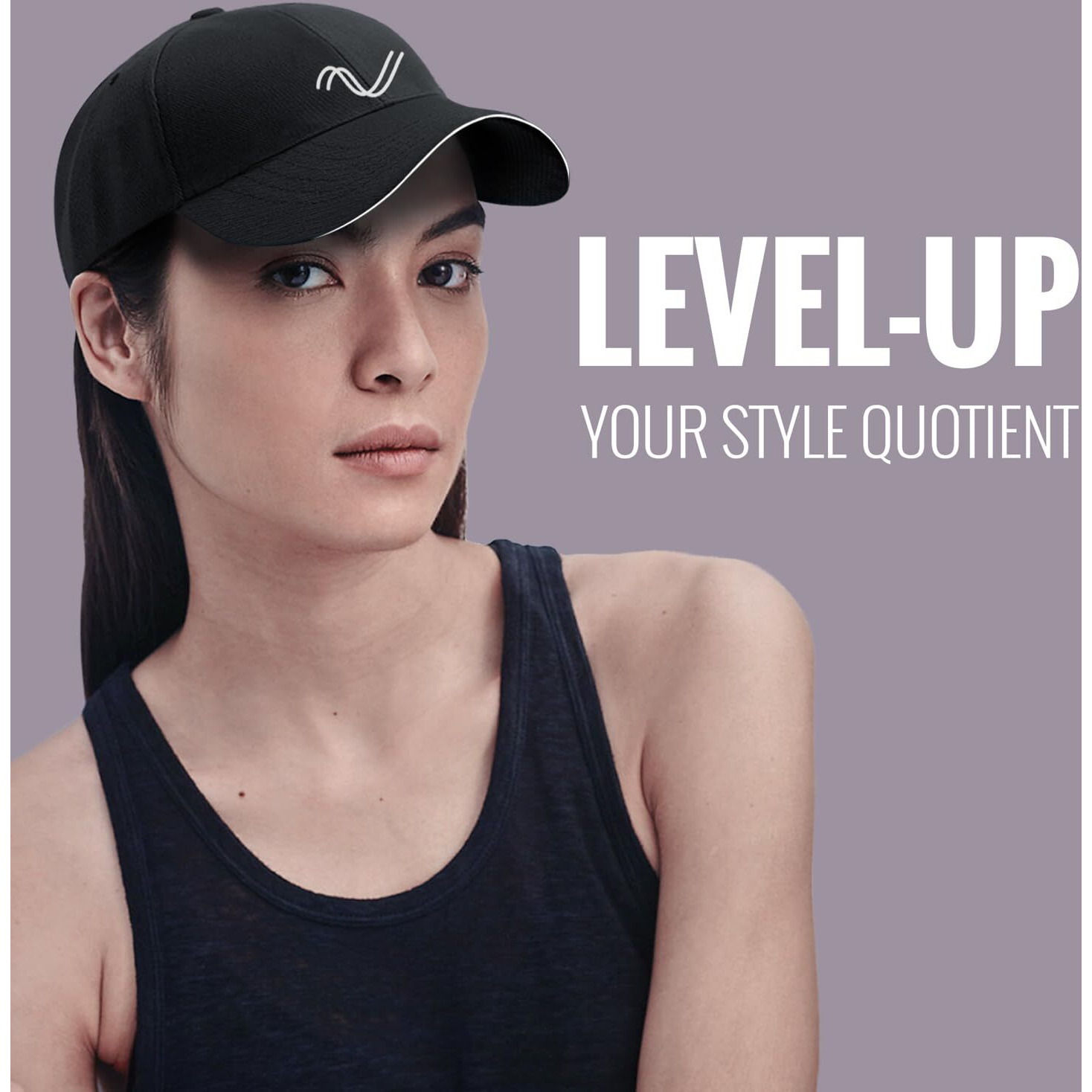 SLOVIC Cap for Men Free Size with Adjustable Strap Caps for All Sports Baseball, Cricket, Gym, Tennis Black