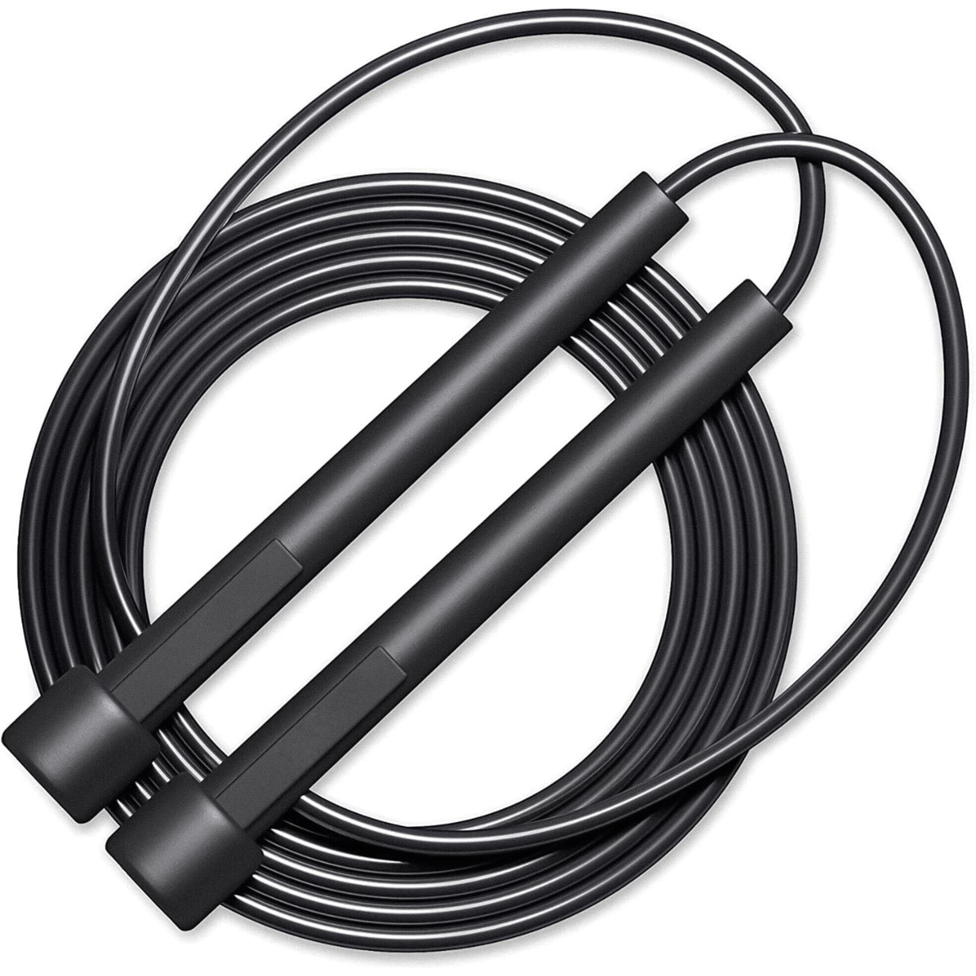 Slovic Adjustable Skipping Rope | Tangle Free | Ball Bearing for Fast & Smooth Workout | Jump Rope for Workouts, CrossFit | Memory Foam Handles for Women, Men & Kids