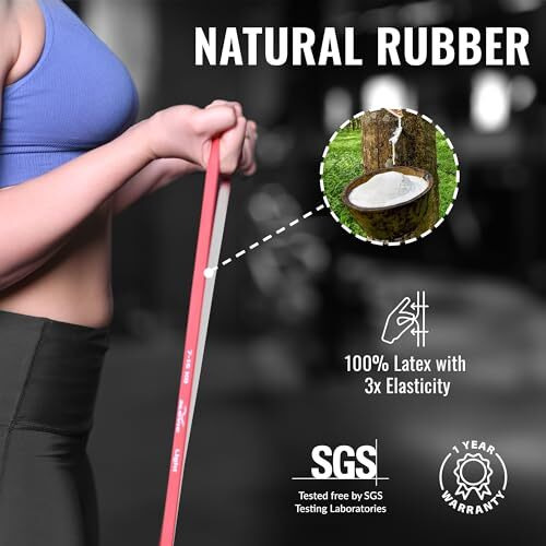 SLOVIC Dual Color Heavy Resistance Band (Red & Grey) for Workout Set Exercise & Stretching Pull Up Bands for Home Exercise Toning Loop Bands for Gym Men & Women Resistance Bands (with Door Anchor)