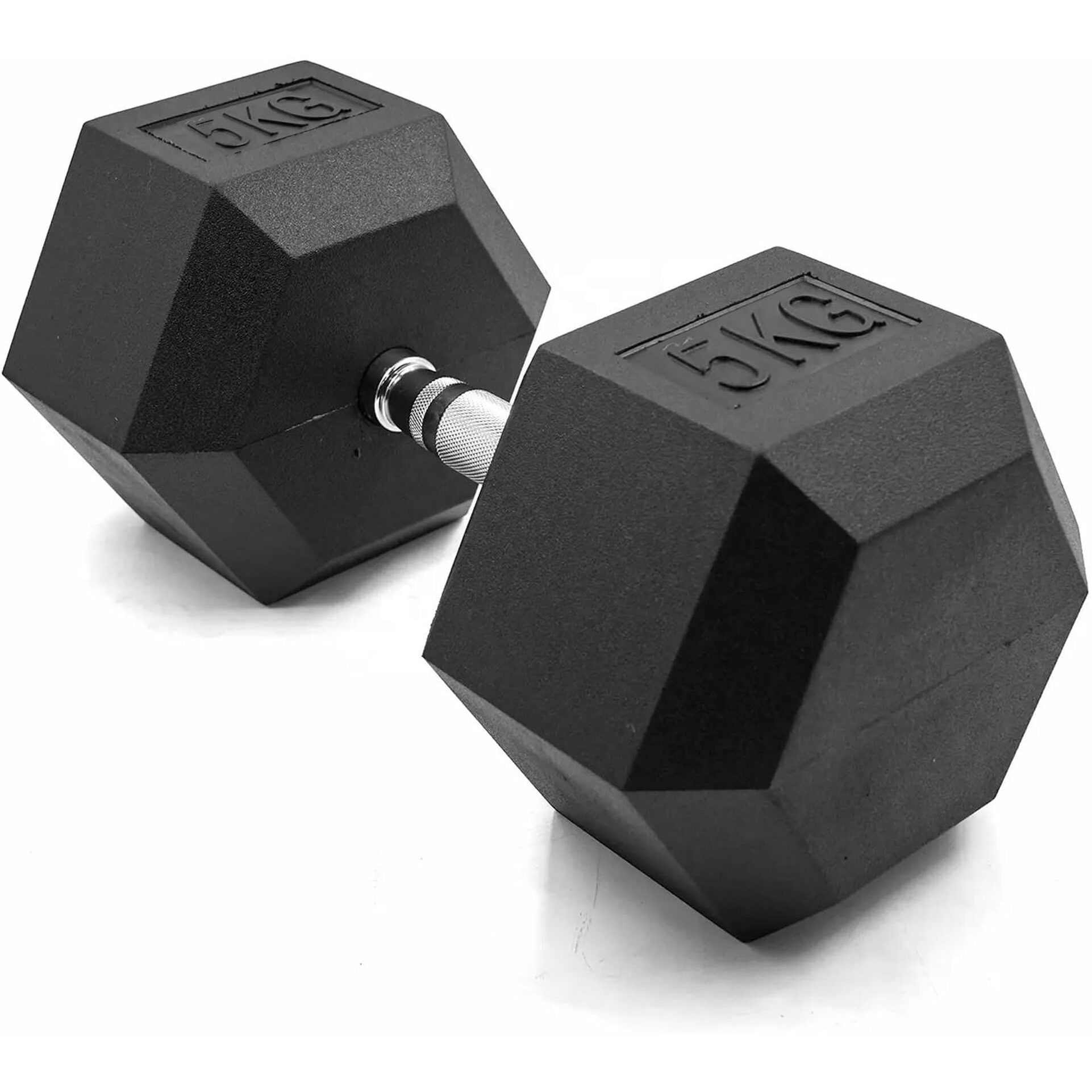 SLOVIC Dumbbells Set for Home Gym | 5 kg Dumbbells Set of 1 | Fitness Gym Dumbbell set for Home Workout | Anti Skid rubber Dumbbell set | Weights for Workout