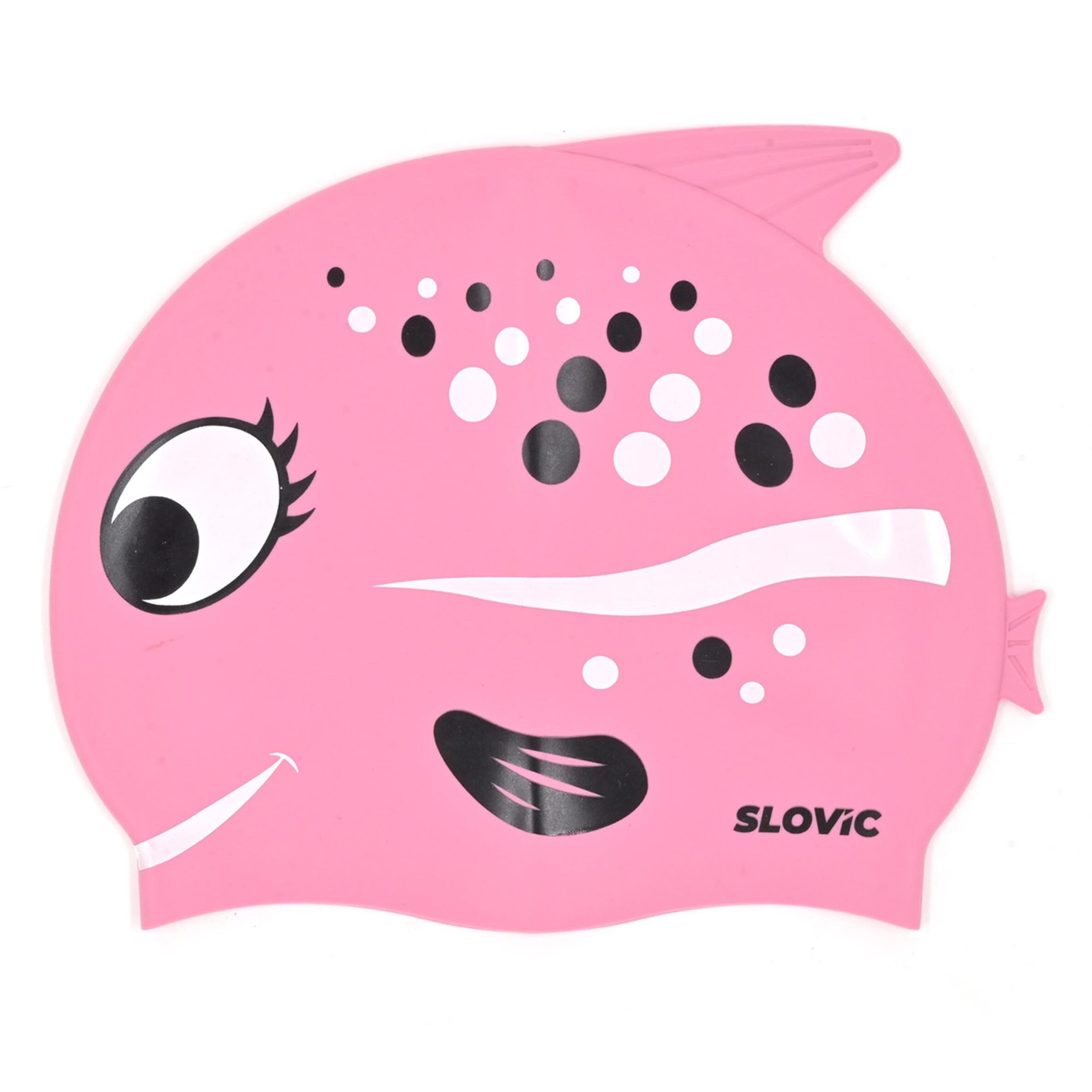 SLOVIC Red Rose Fish Printed Swimming Caps for Kids | Waterproof Silicone for Boys & Girl | Swimming Caps for Kids 6-14 | No Hair Pulling, Free Size Swimming Caps for Kids