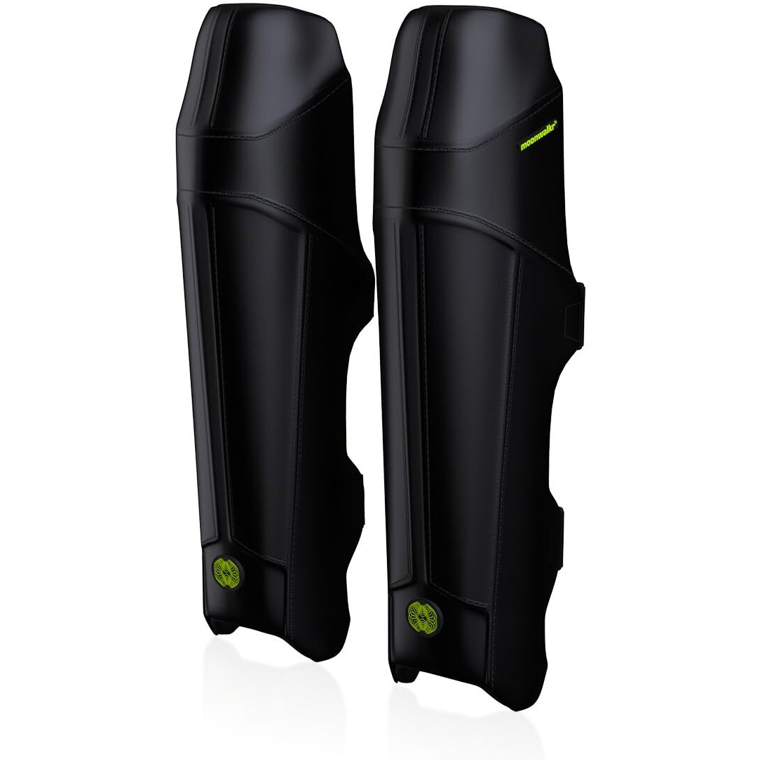 moonwalkr Cricket Leg Guard 2.0 Protective Gear for Batters Height (63 - 66) Cricket Pads Batting Pads Leg Pads for Cricket & Cricket Accessories Black Extra Large