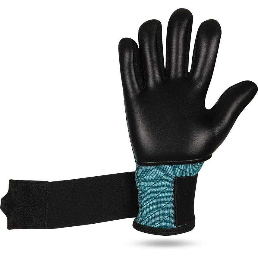 Nivia Force Goalkeeper Gloves (Blue/Black, M, Rubber, Football)