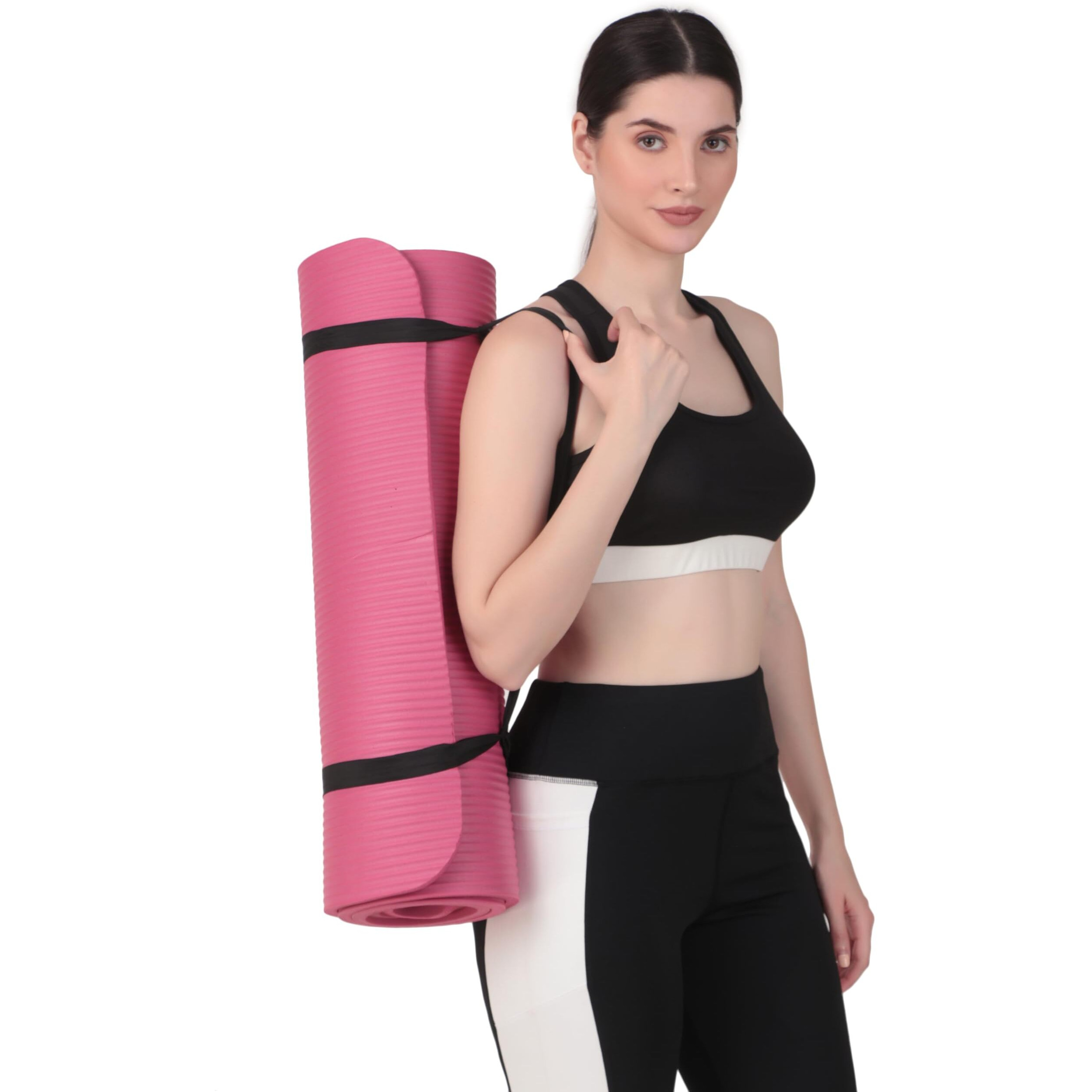 Yoga Mat, Non-Slip Exercise Mat for Yoga, Pilates (PINK, 13 MM)