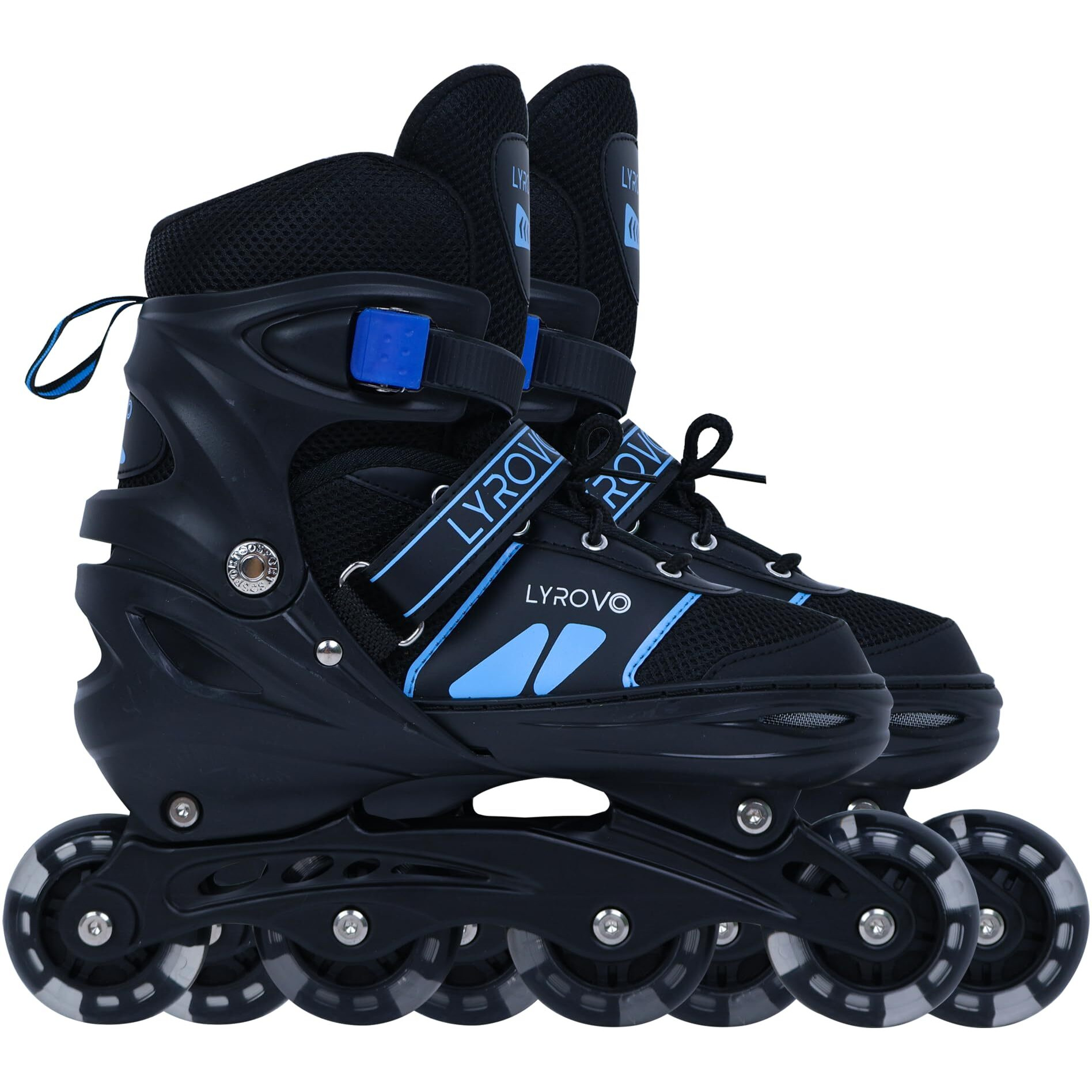 Lyrovo Aluminium Inline Skates shoes (L, Blue)