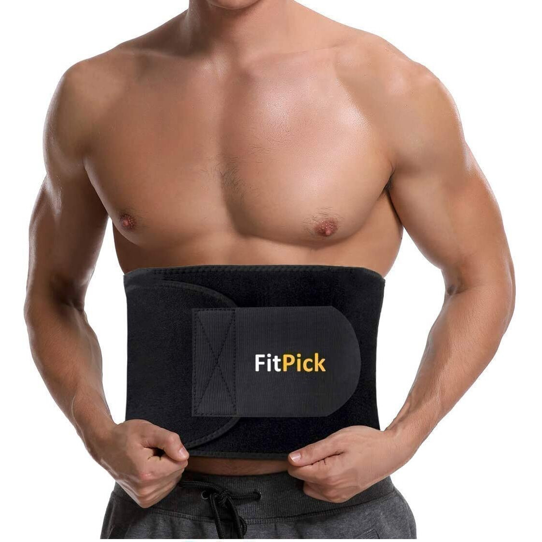 FIT PICK Sweat/ Stomach Belt for Men and Women Non-Tearable, Sauna Belt Waist Trainer for Men and Women