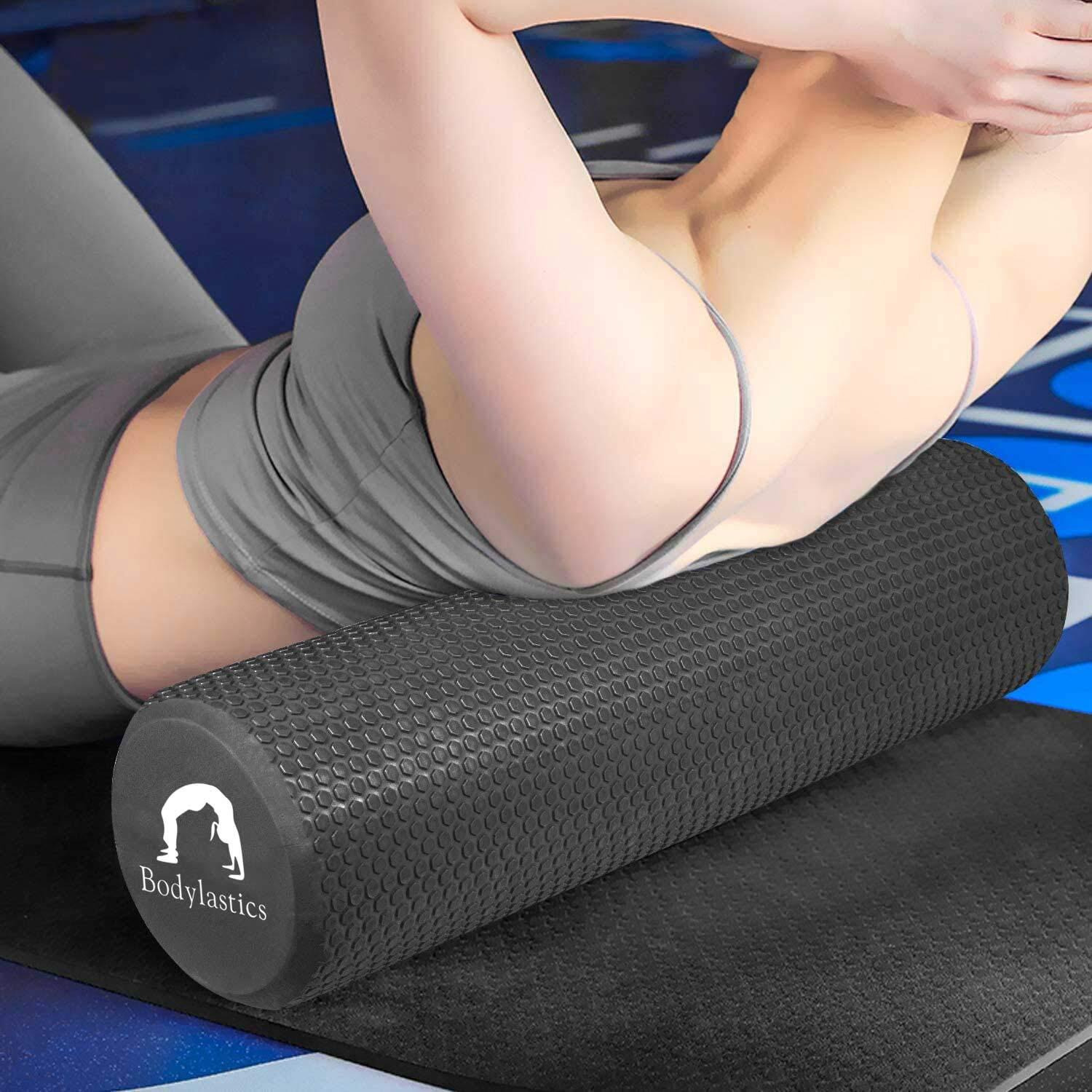 Bodylastics 30cms Foam Roller for Deep Tissue Massage, Relief from Sore Muscles Pain, Pre & Post Exercise Fitness Workout Sessions