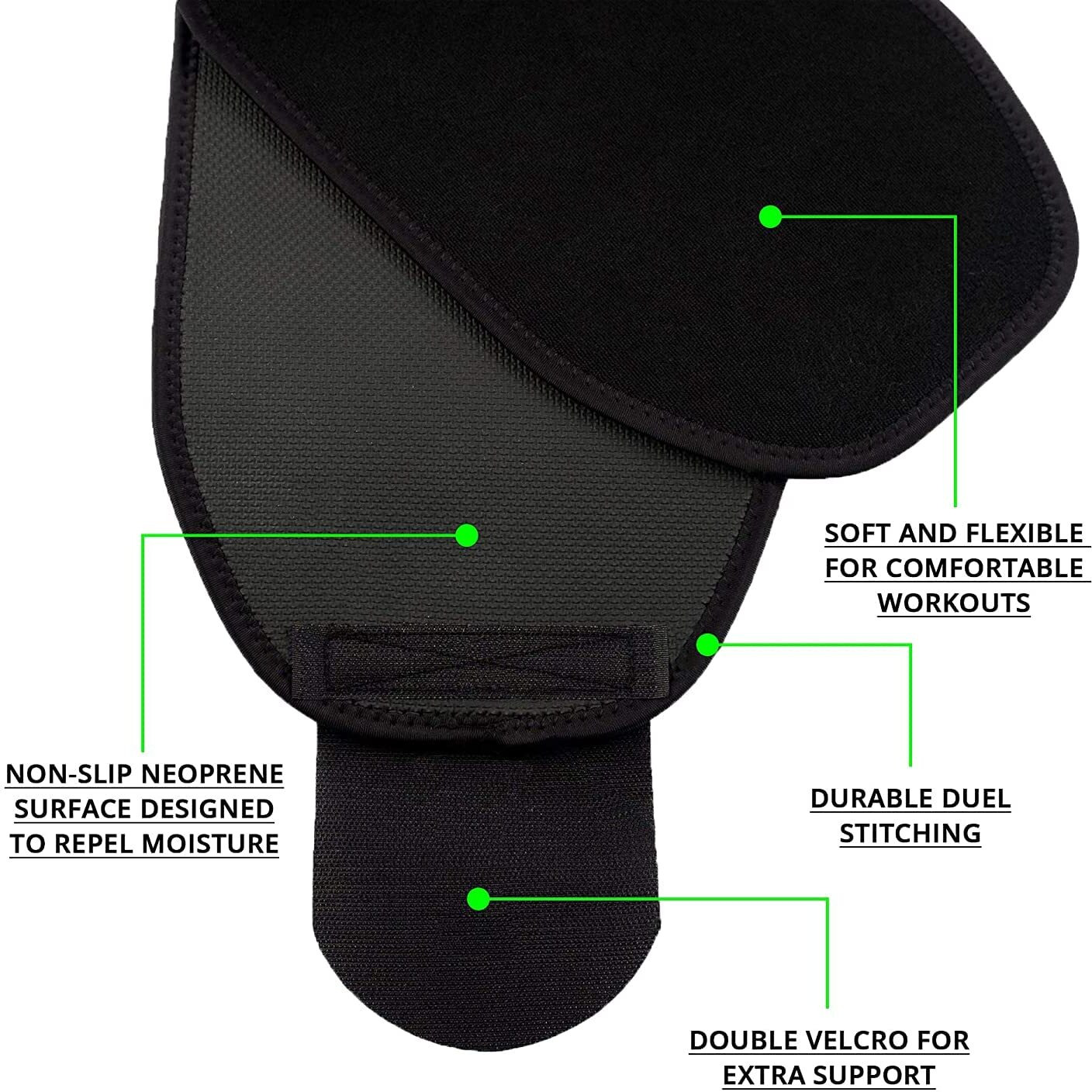 SPIKE Sweat Slim Belt for Men and Women Tummy Trimmer Body Shapewear Sauna Waist Trainer Adjustable Sweat Belt (Spike Sweat Slim Belt Black)