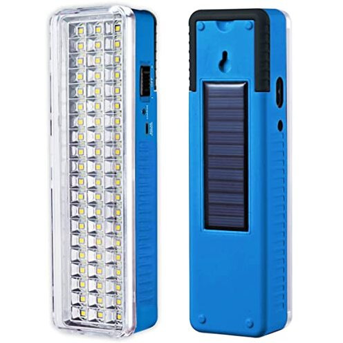 Pick Ur Needs Solar Home Emergency Rechargeable Led Lantern Floor Lamp Light 60 Smd, Blue